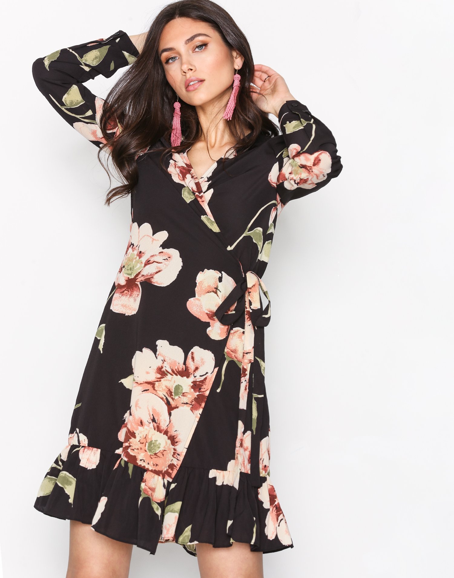 SFCATJA LS WRAP DRESS EX