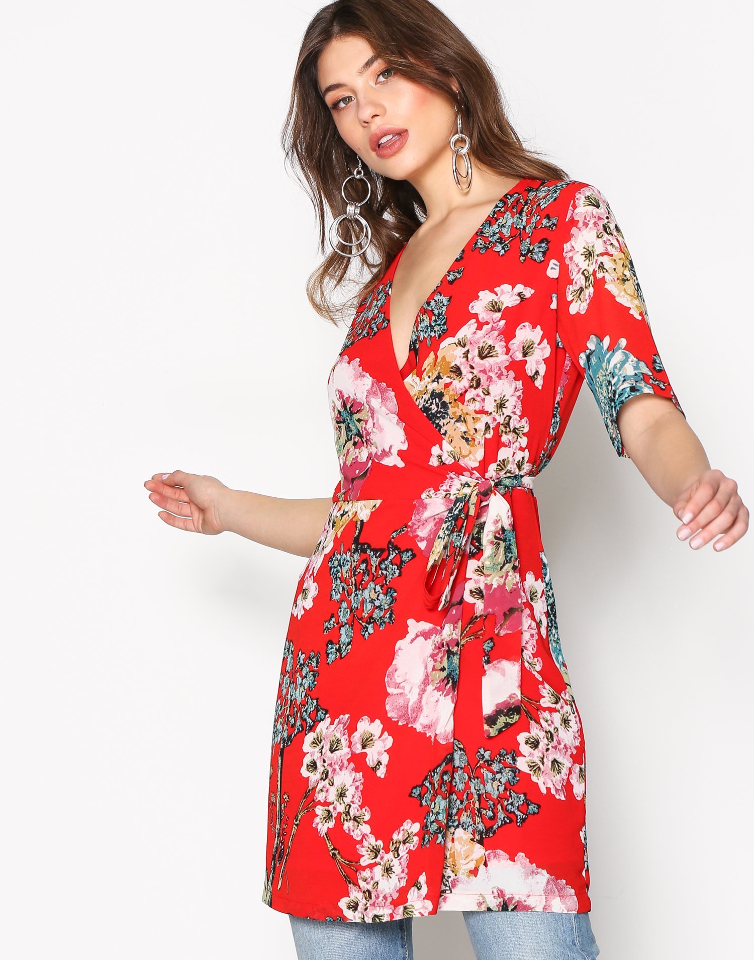onlKATEHRINE 3/4 WRAP DRESS  WVN