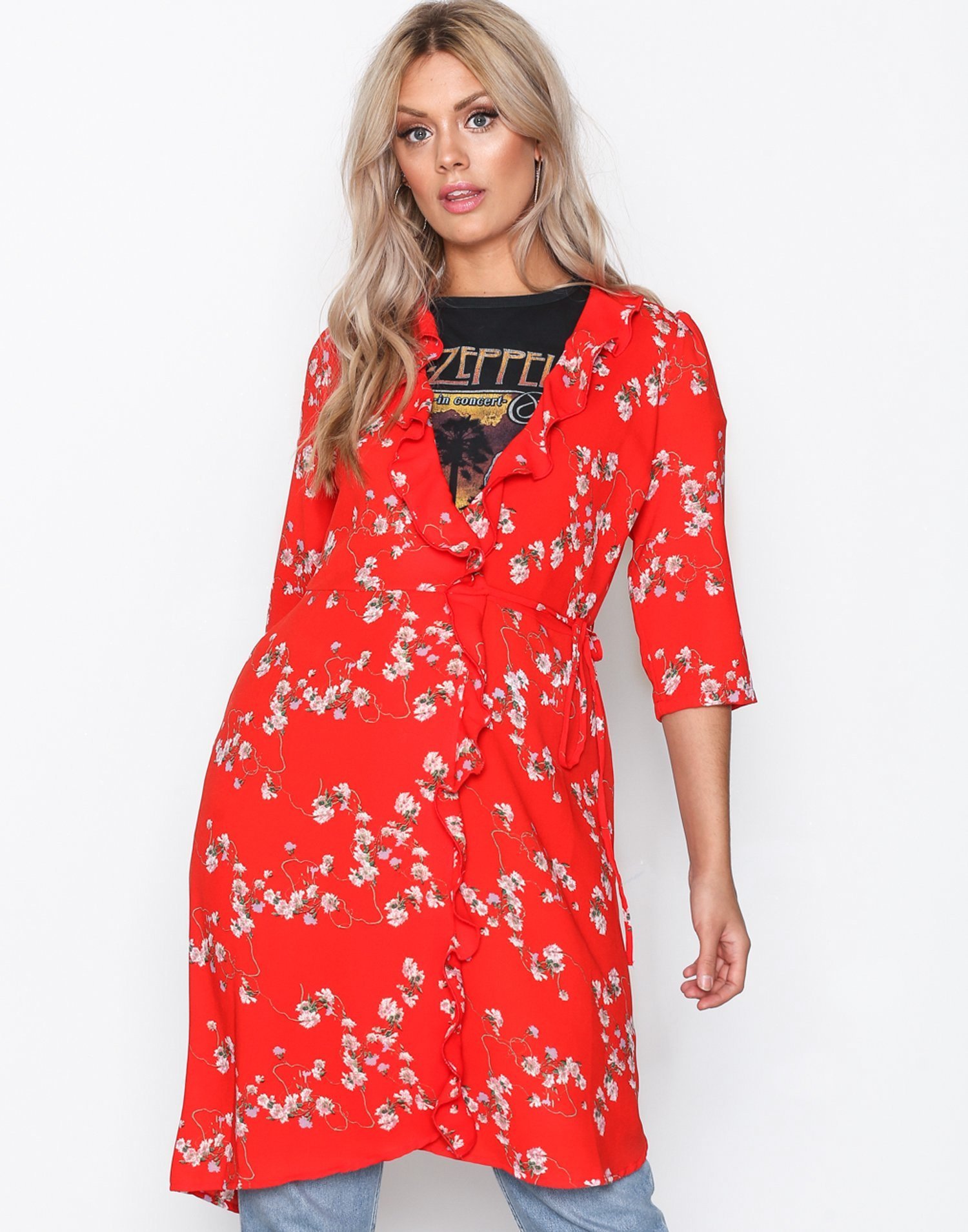 VMLALA 3/4 SHORT WRAP DRESS D2-3