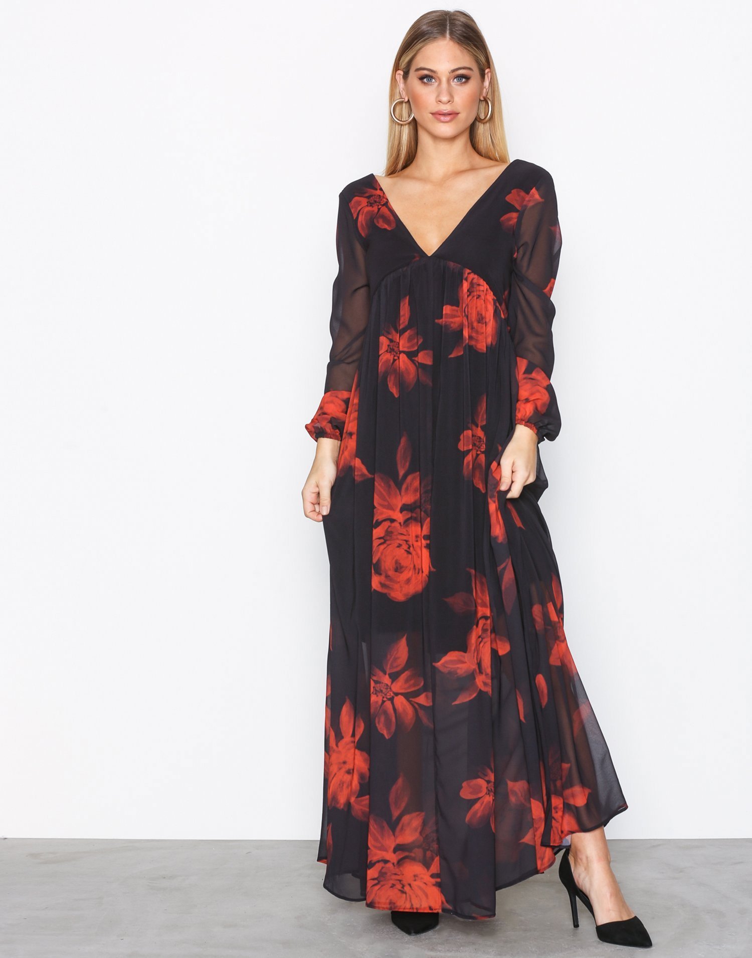 VIMELAKI 3/4 SLEEVE MAXI DRESS