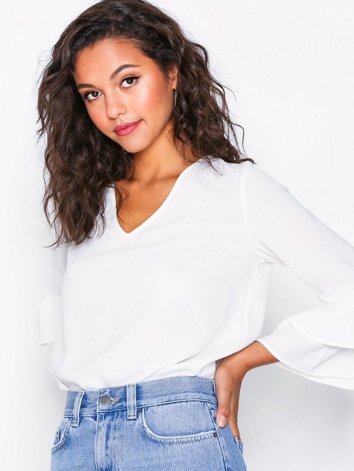 Festbluse onlCELINA L S FRILL TOP WVN festtop