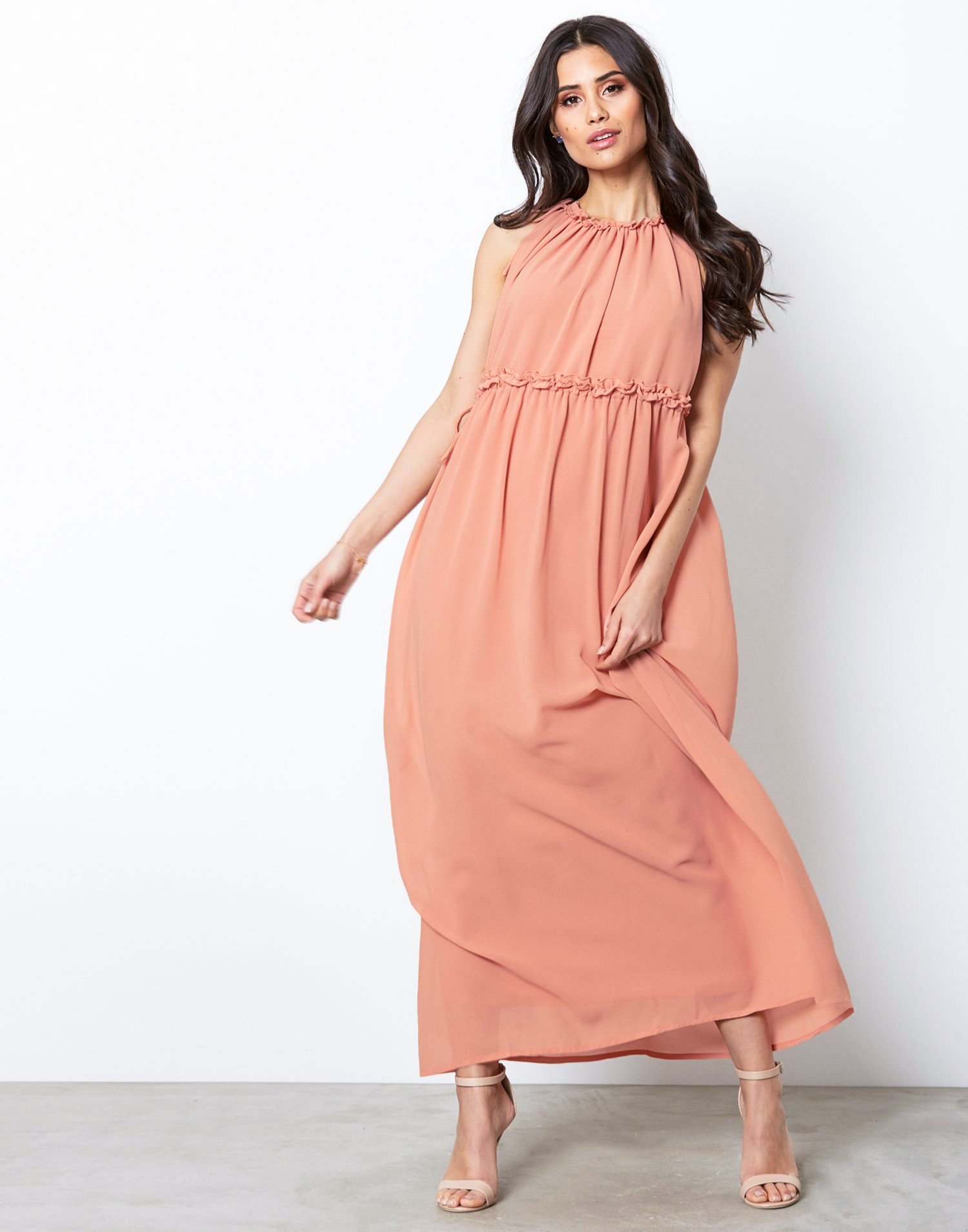 onlCEREMONY HALTERNECK LONG DRESS W