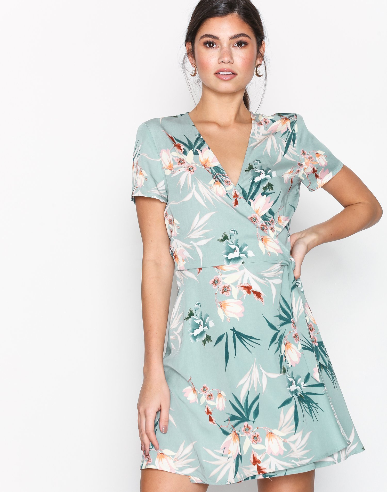 onlDEVON 2/4 WRAP DRESS WVN