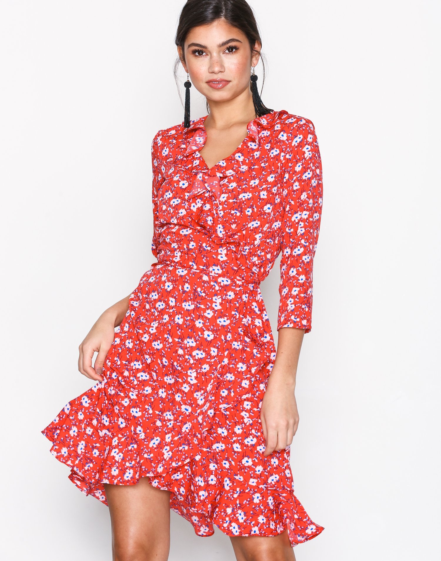 VMMOLLY POLY 3/4 WRAP DRESS D2-2