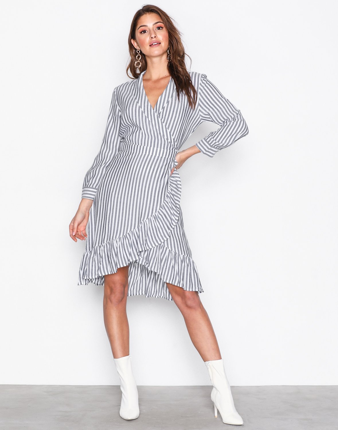 OBJEMILY BAY 3/4 WRAP DRESS  97 DIV