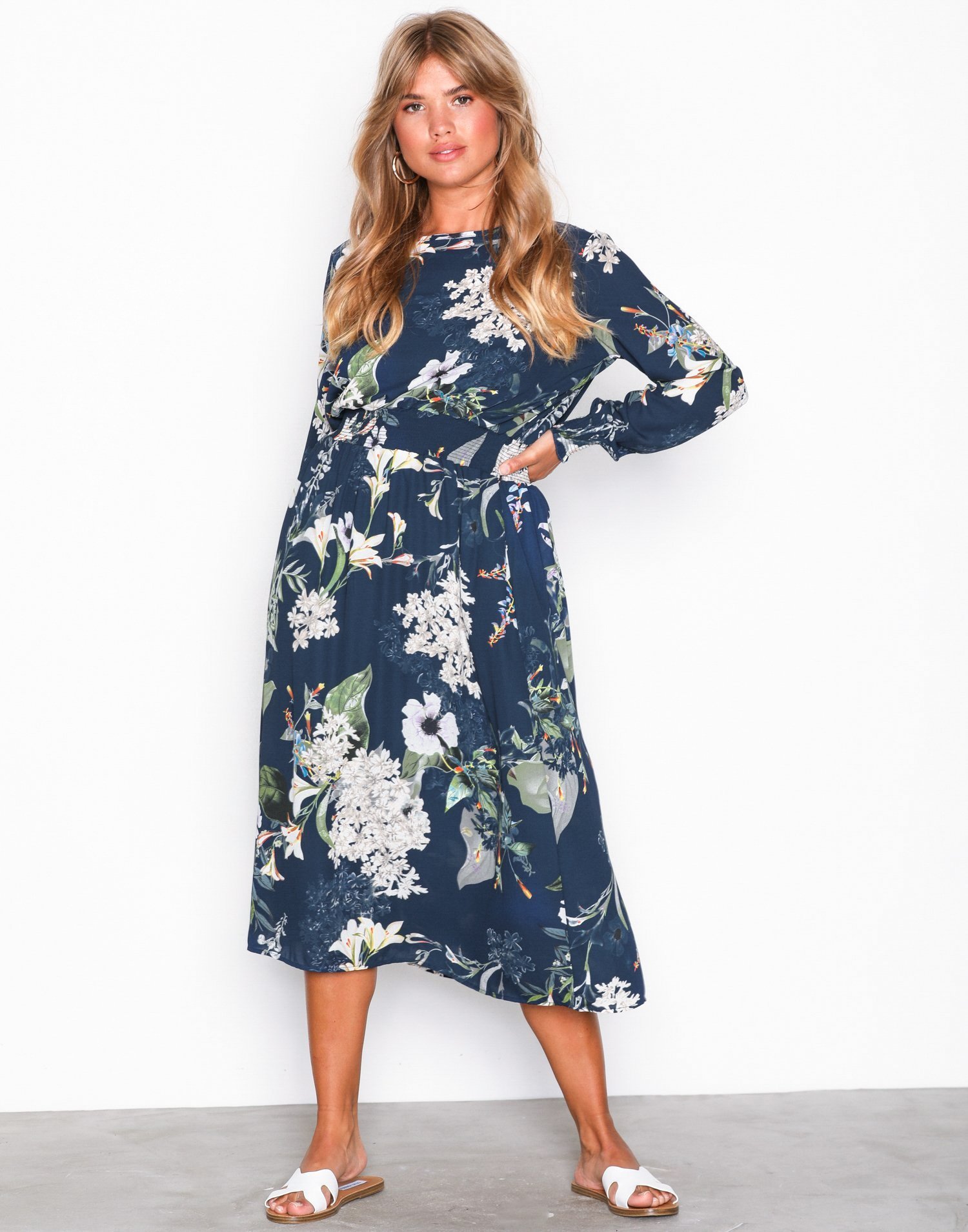 onlALMA L/S SMOCK LONG DRESS WVN