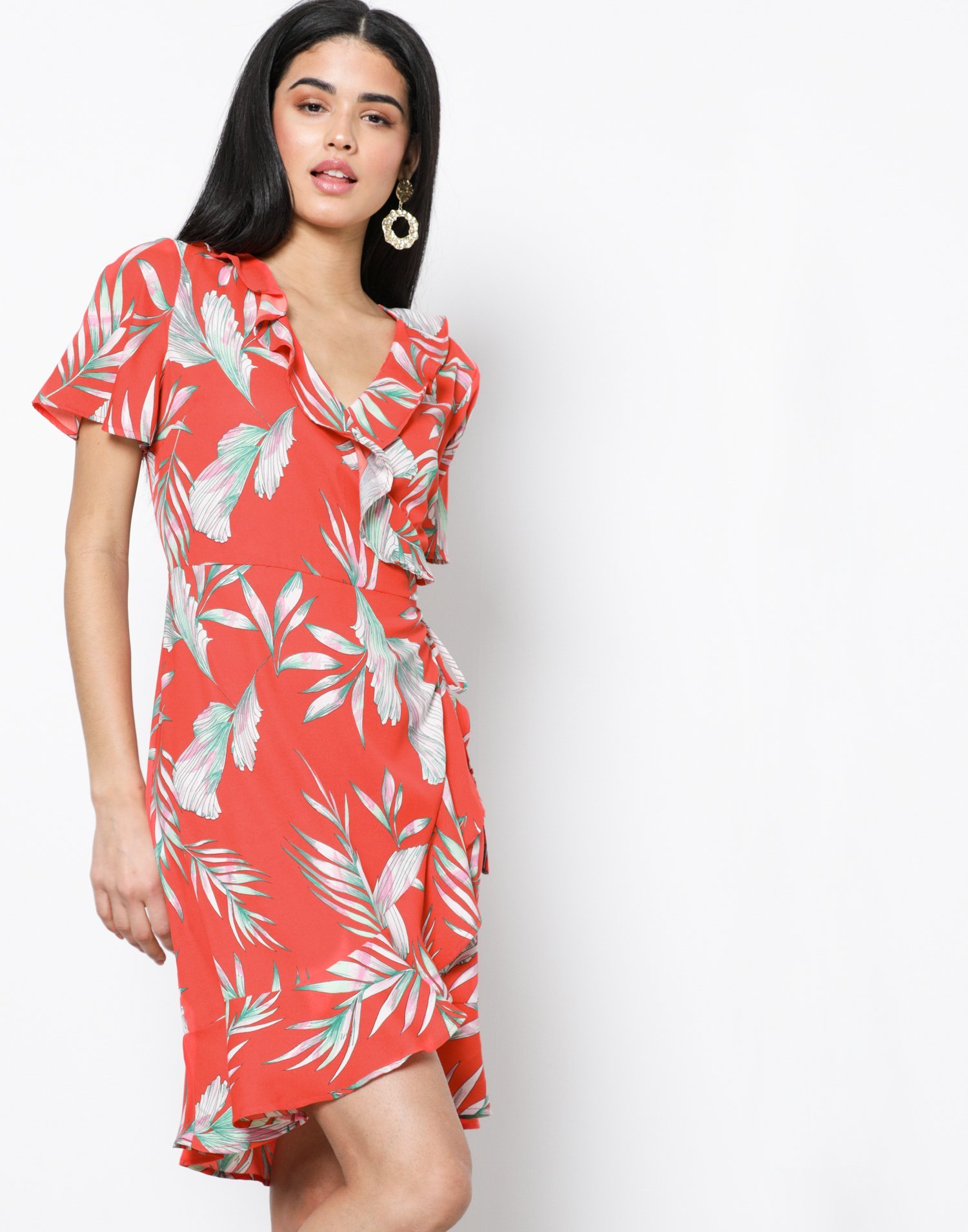 VMMAHARETE SS SHORT WRAP DRESS