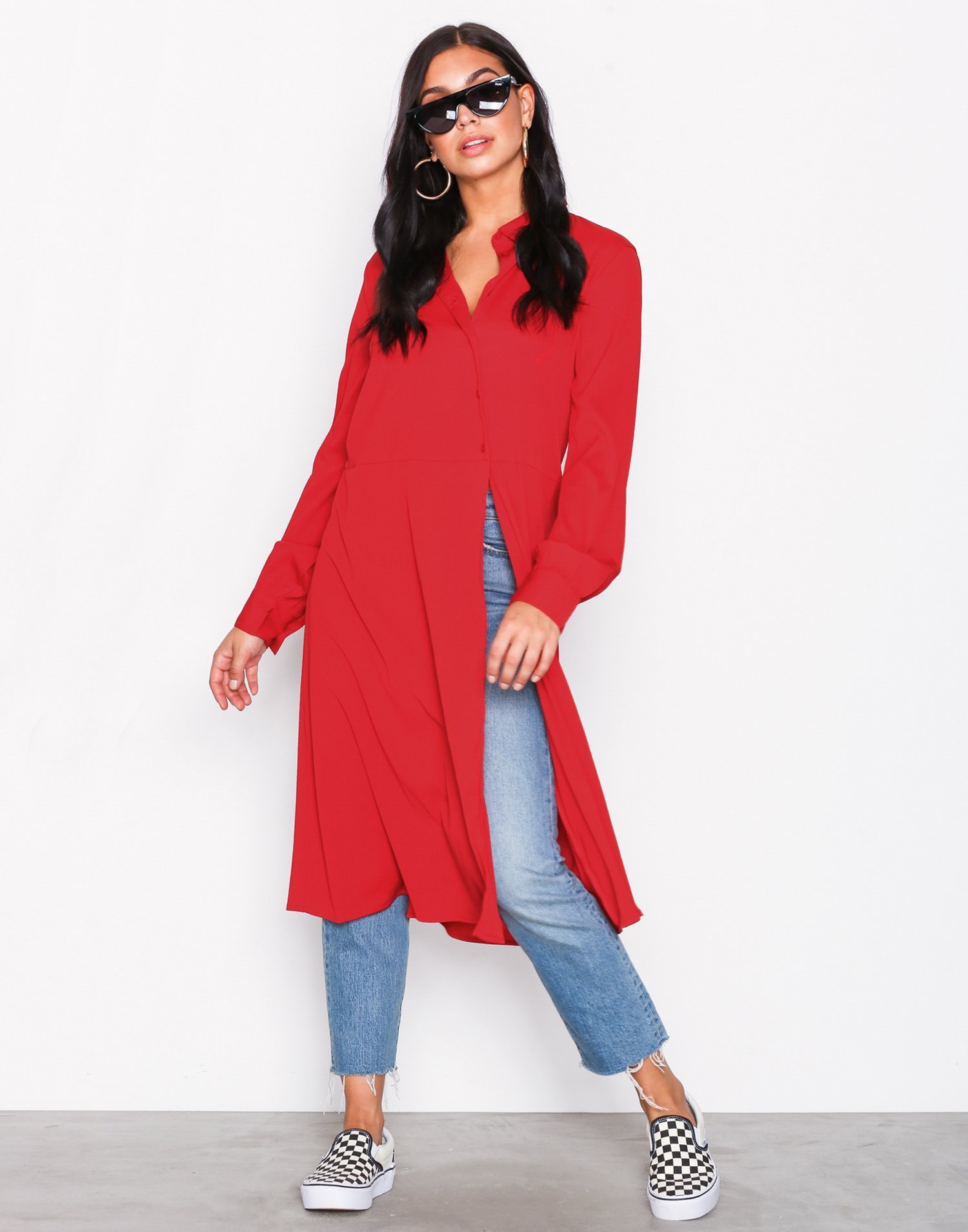 VILASHA L/S MIDI SHIRT DRESS