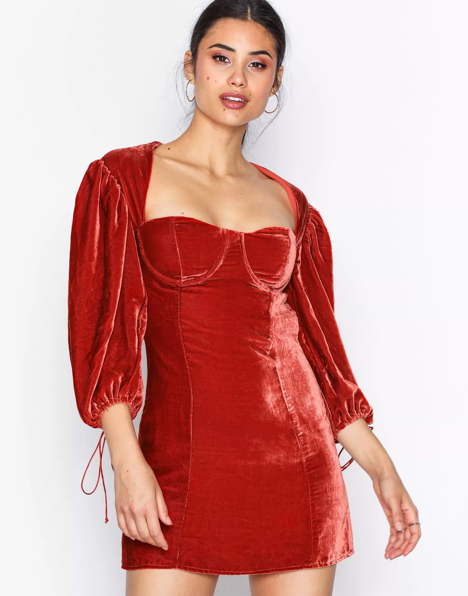 Nadine velvet 2025 bustier mini dress