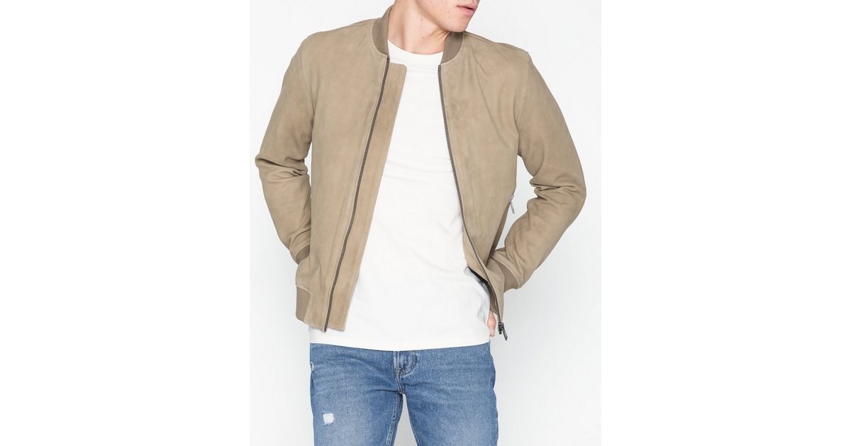 Buy Selected Homme SLH B-01 BOMBER SUEDE JKT W - Light Brown | NLY Man