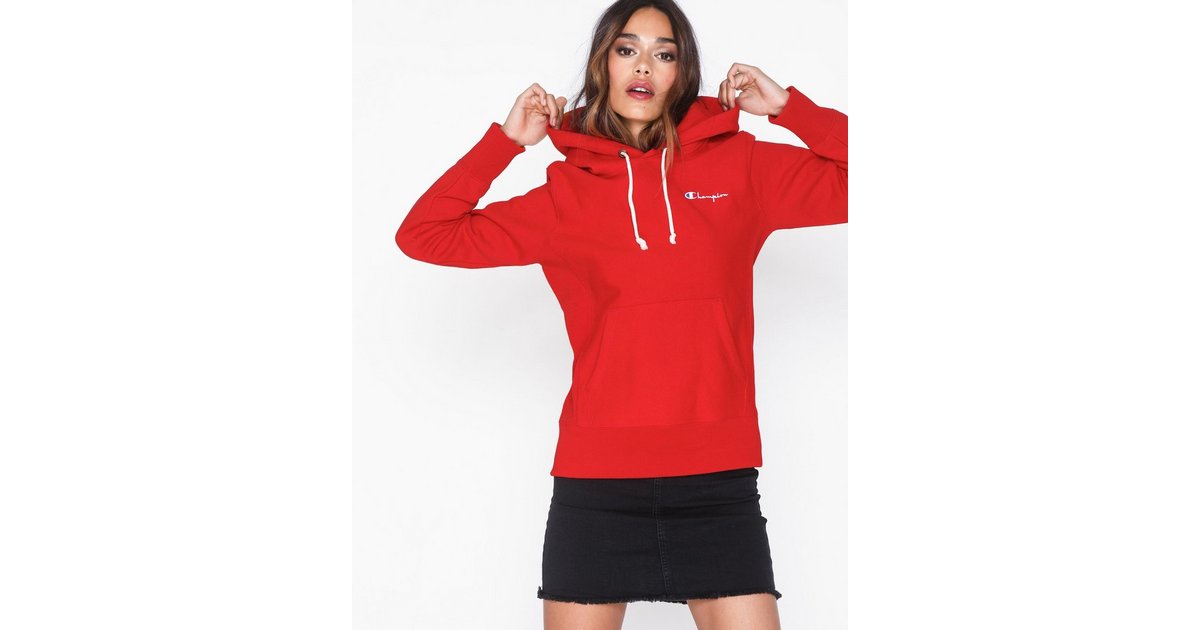 Champion red hoodie clearance women's