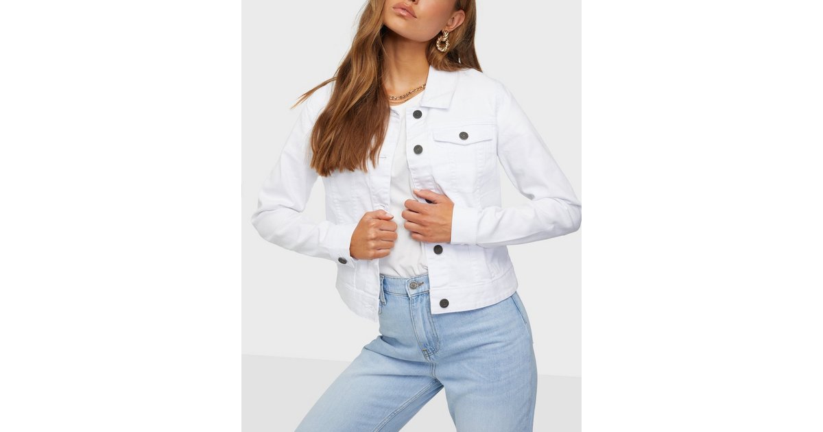 Noisy may hotsell white denim jacket