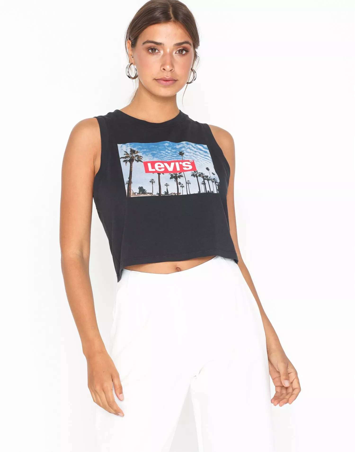 Levi's graphic store crop tank