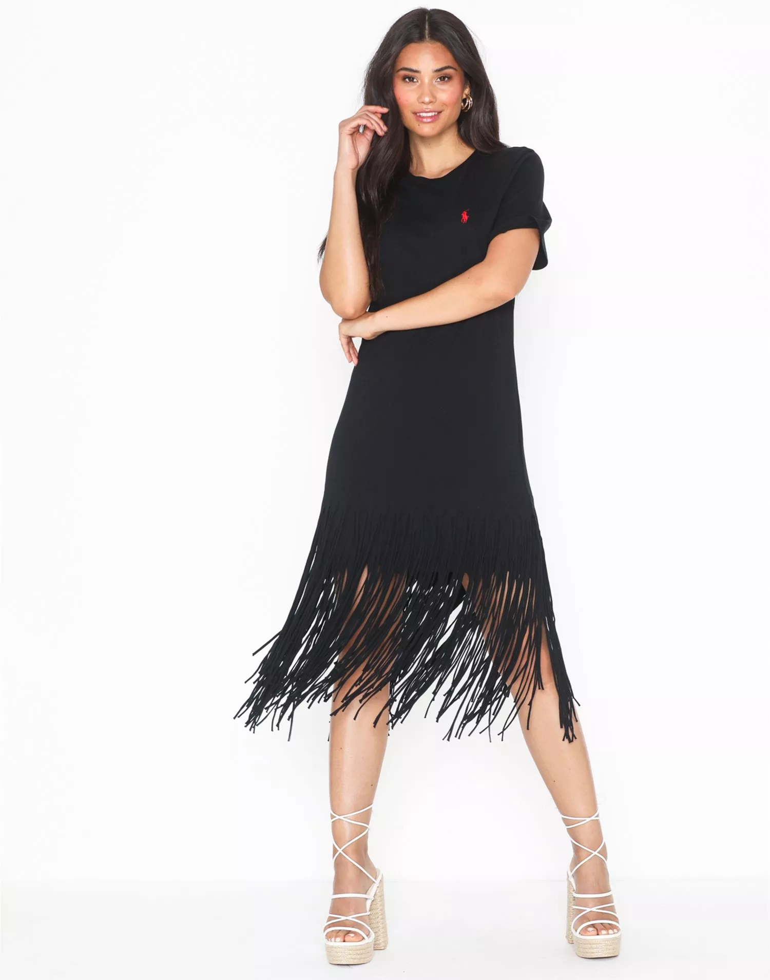 Polo ralph lauren fringe best sale cotton shirtdress