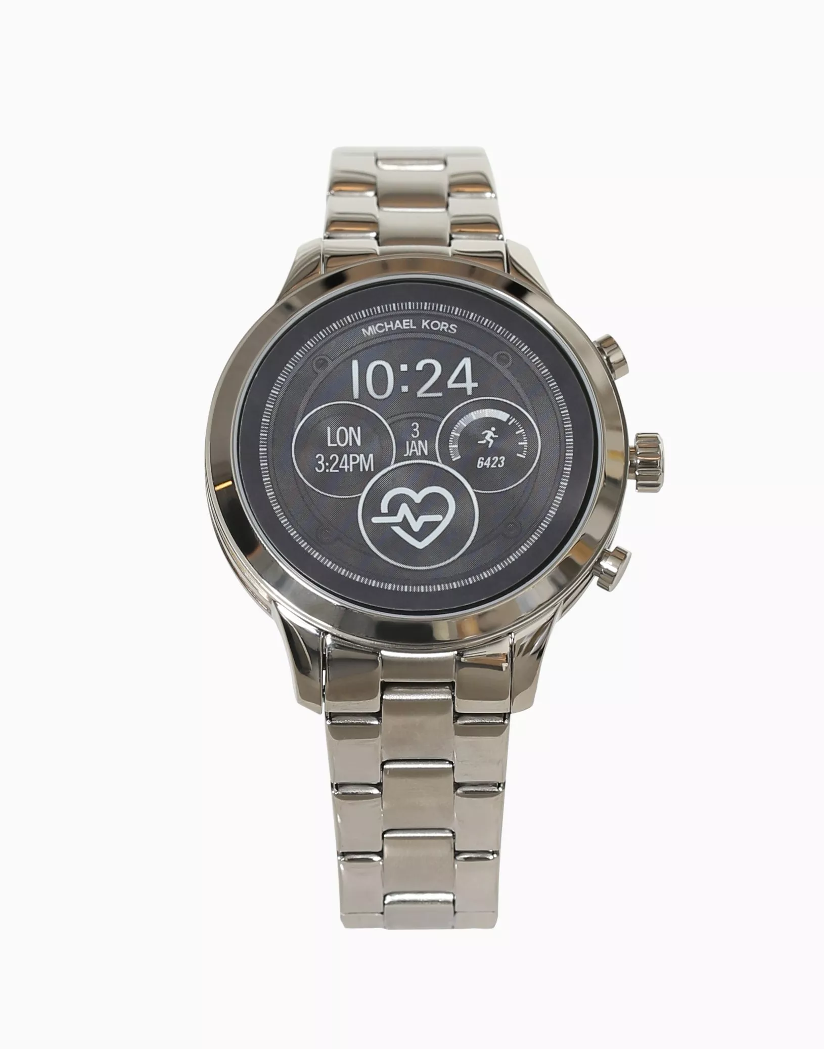 Michael kors runway smartwatch silver best sale