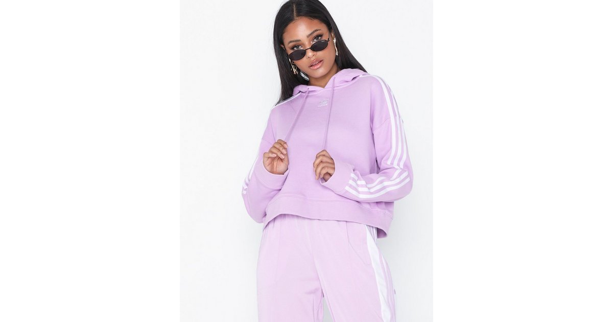 Adidas cropped 2024 hoodie purple