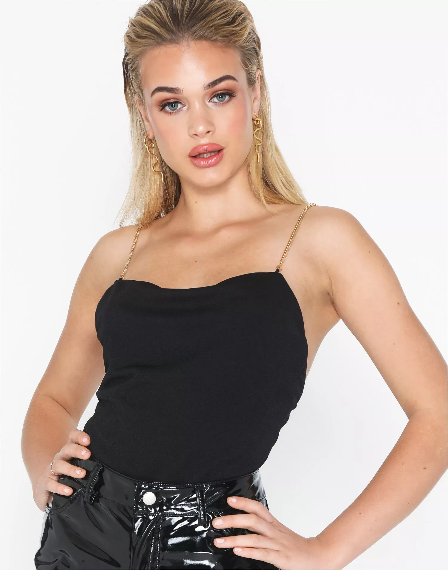 Buy Nelly Chain Strap Top - Black