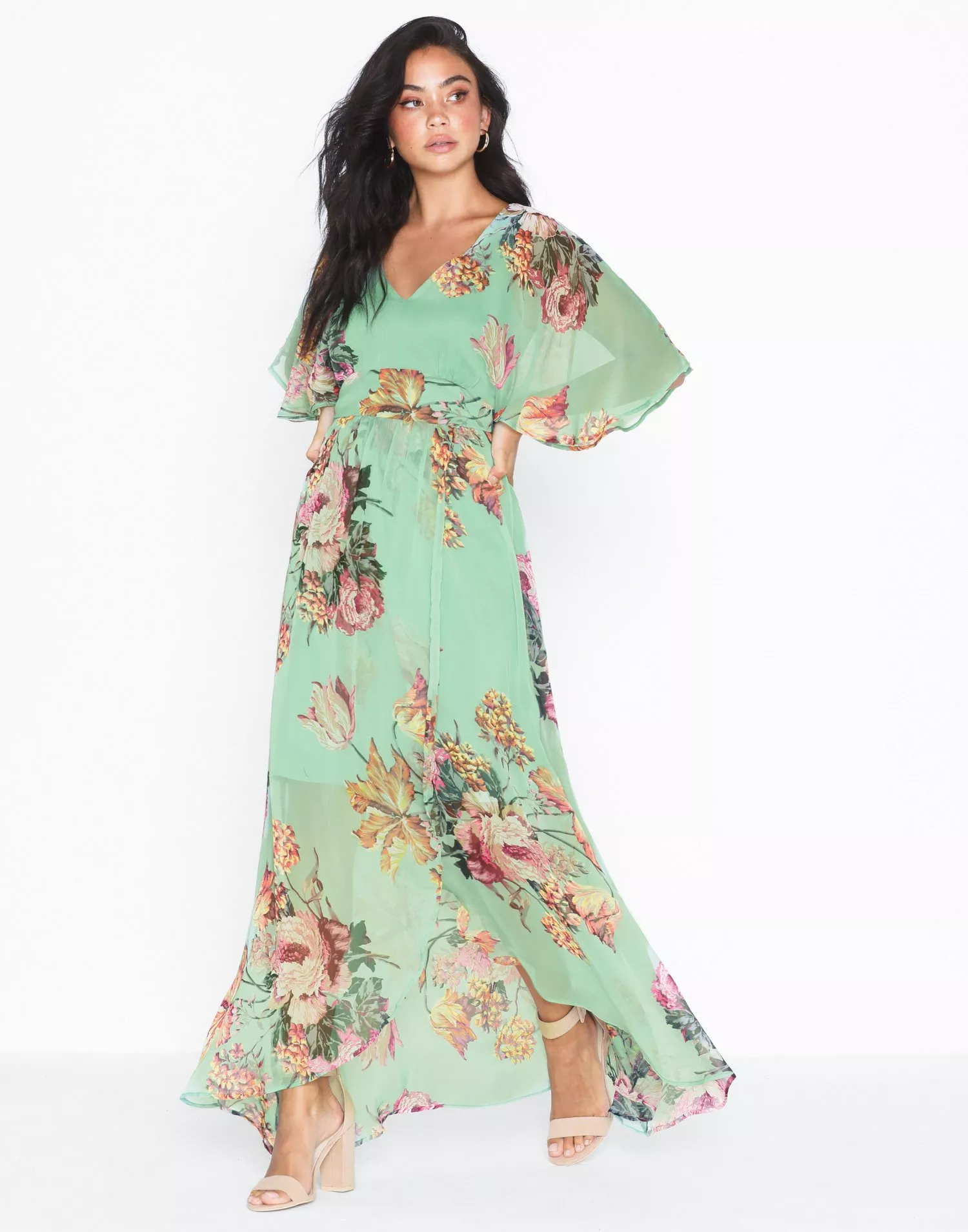 Yas floral hot sale maxi dress