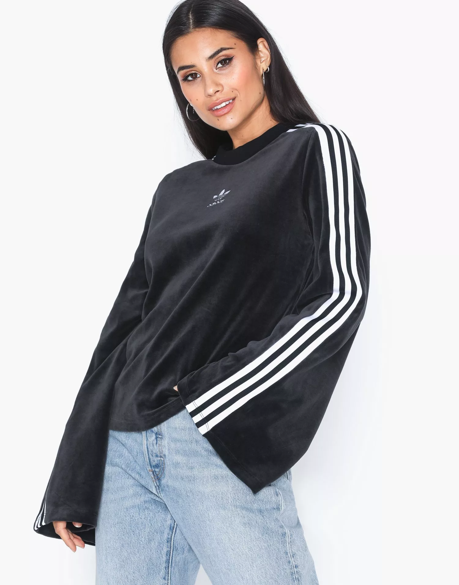 Adidas velvet sweater hot sale