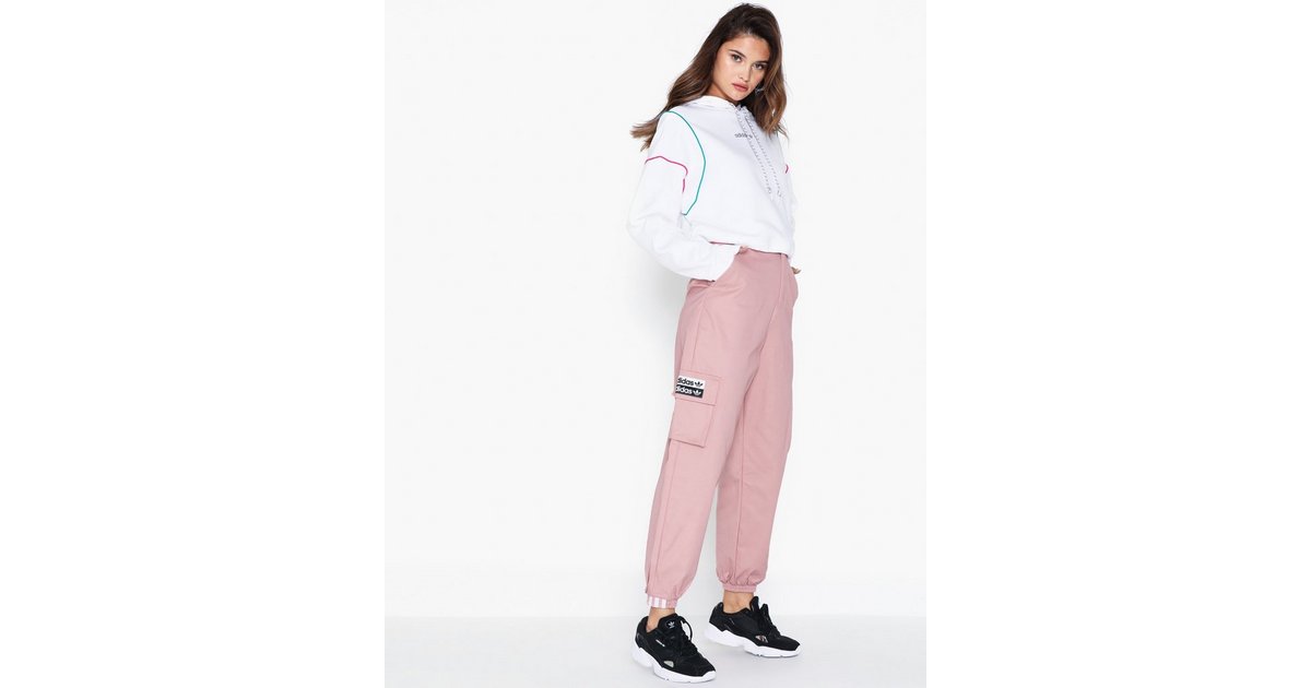 Pink and white online adidas pants