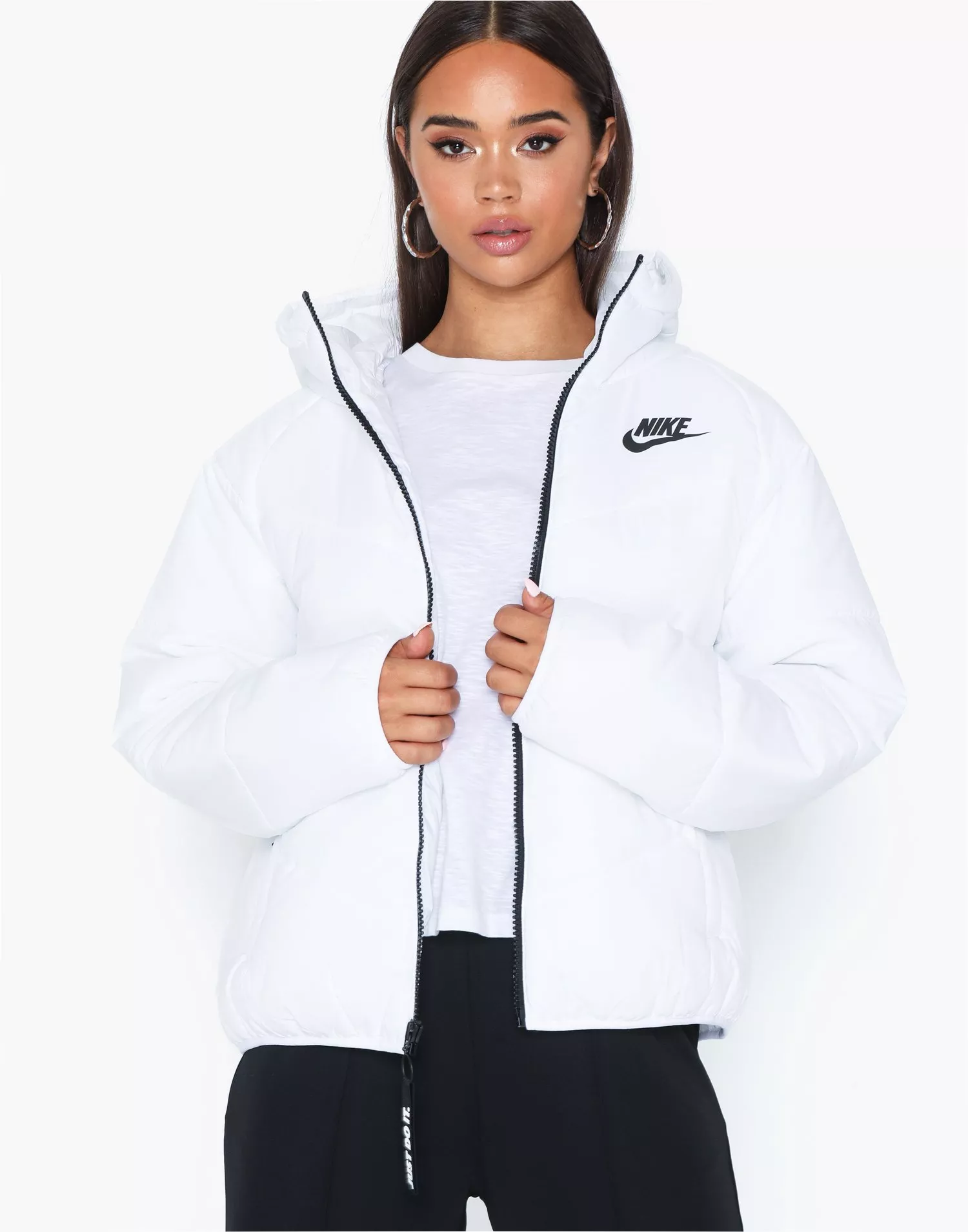 Buy Nike W White/Black NSW SYN WR HD JKT - FILL