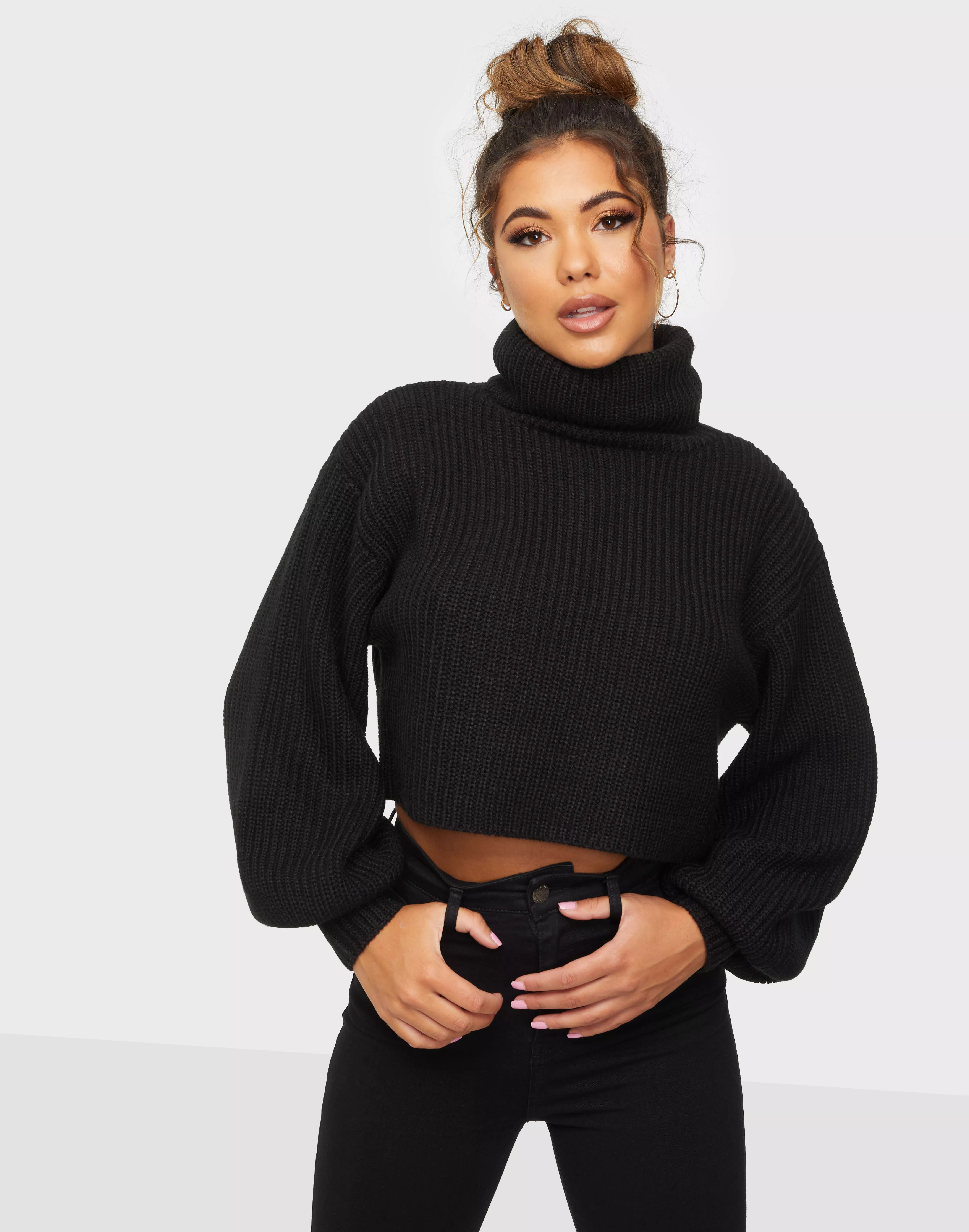 Cropped shop turtleneck jumper