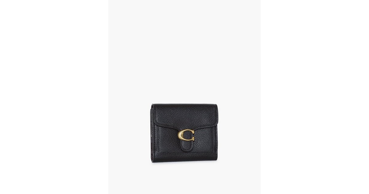 Buy Coach Polished Pebble Tabby Small Wallet Black Nelly