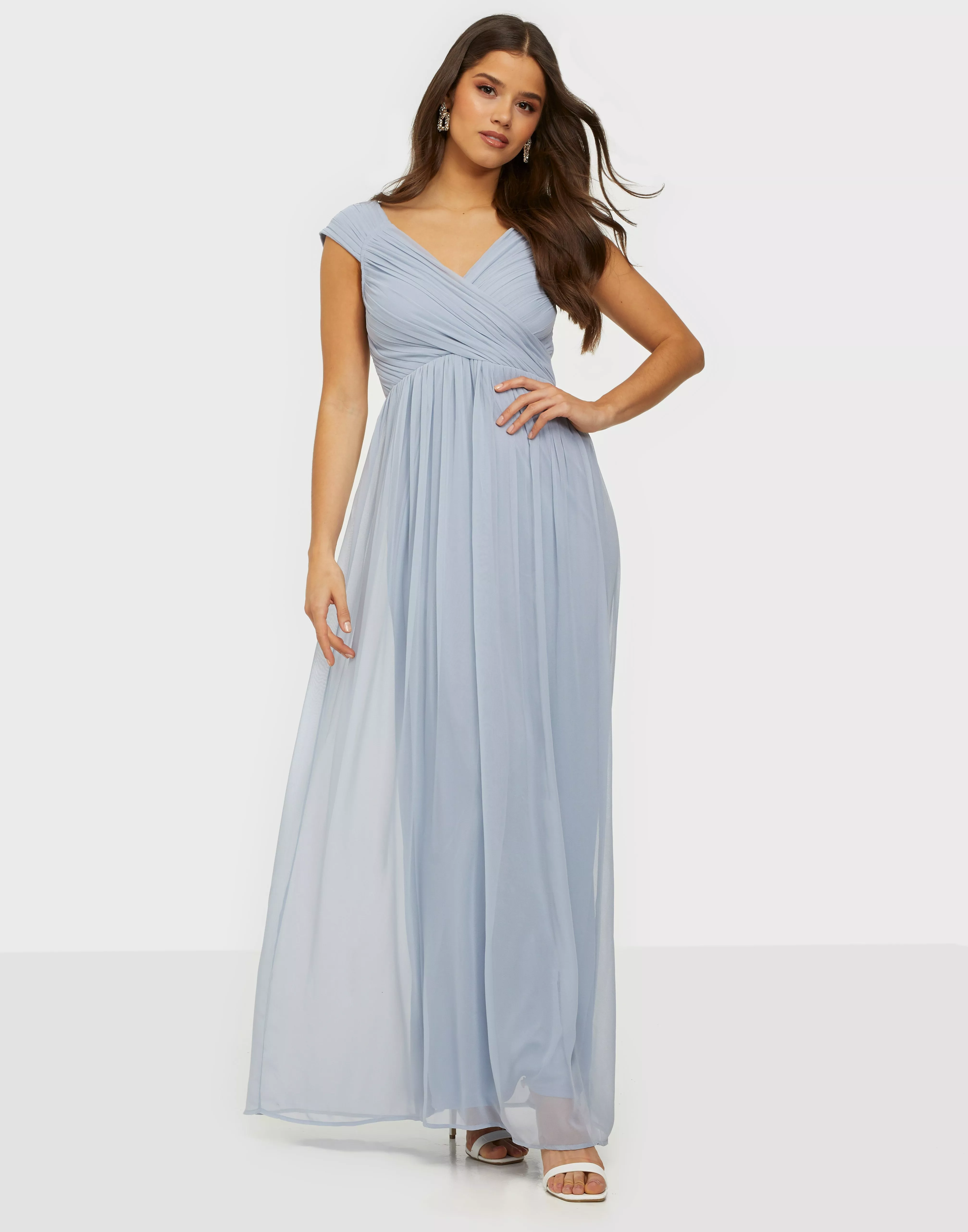 Cap sleeve long store dress