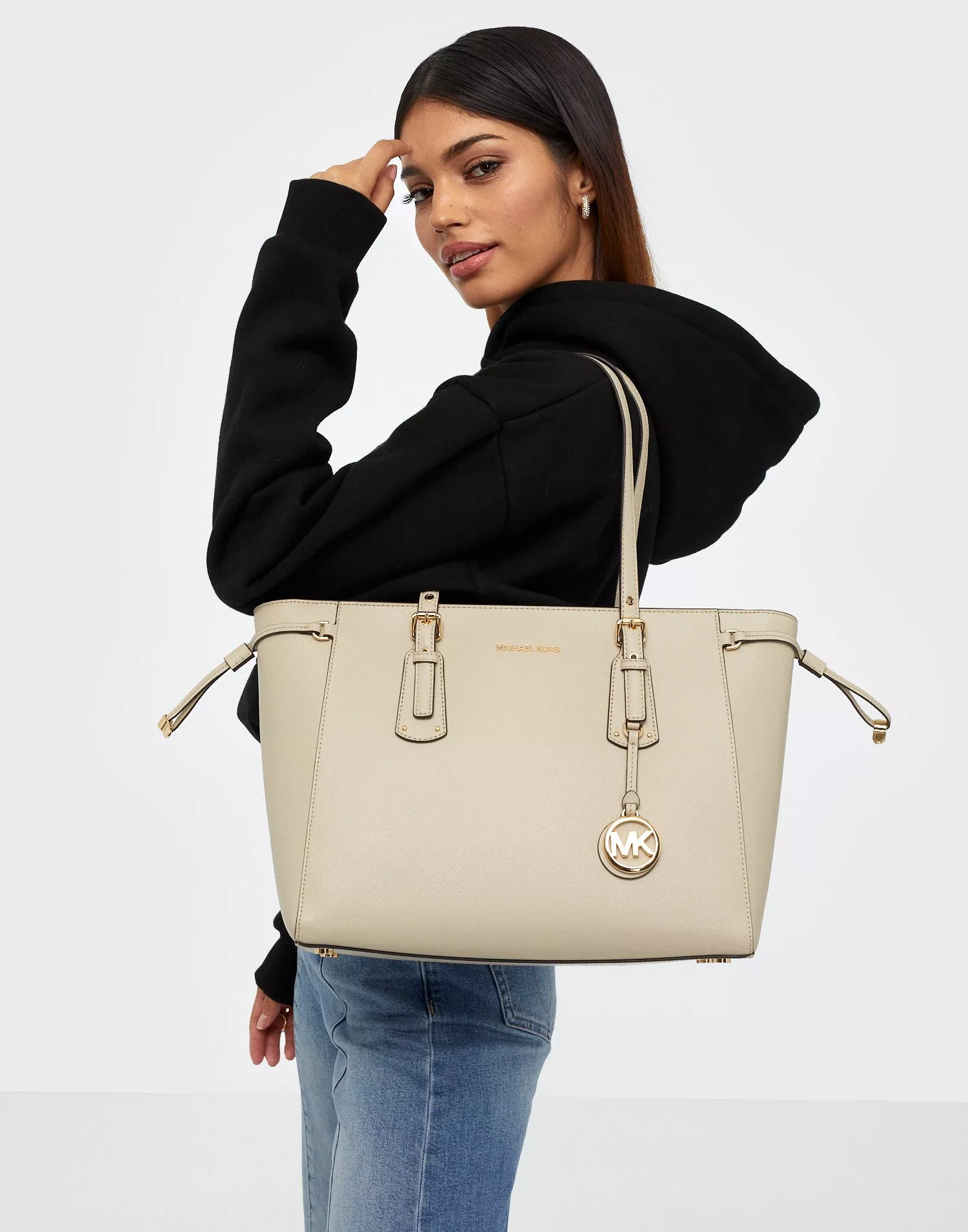 Michael kors light sand bag hot sale