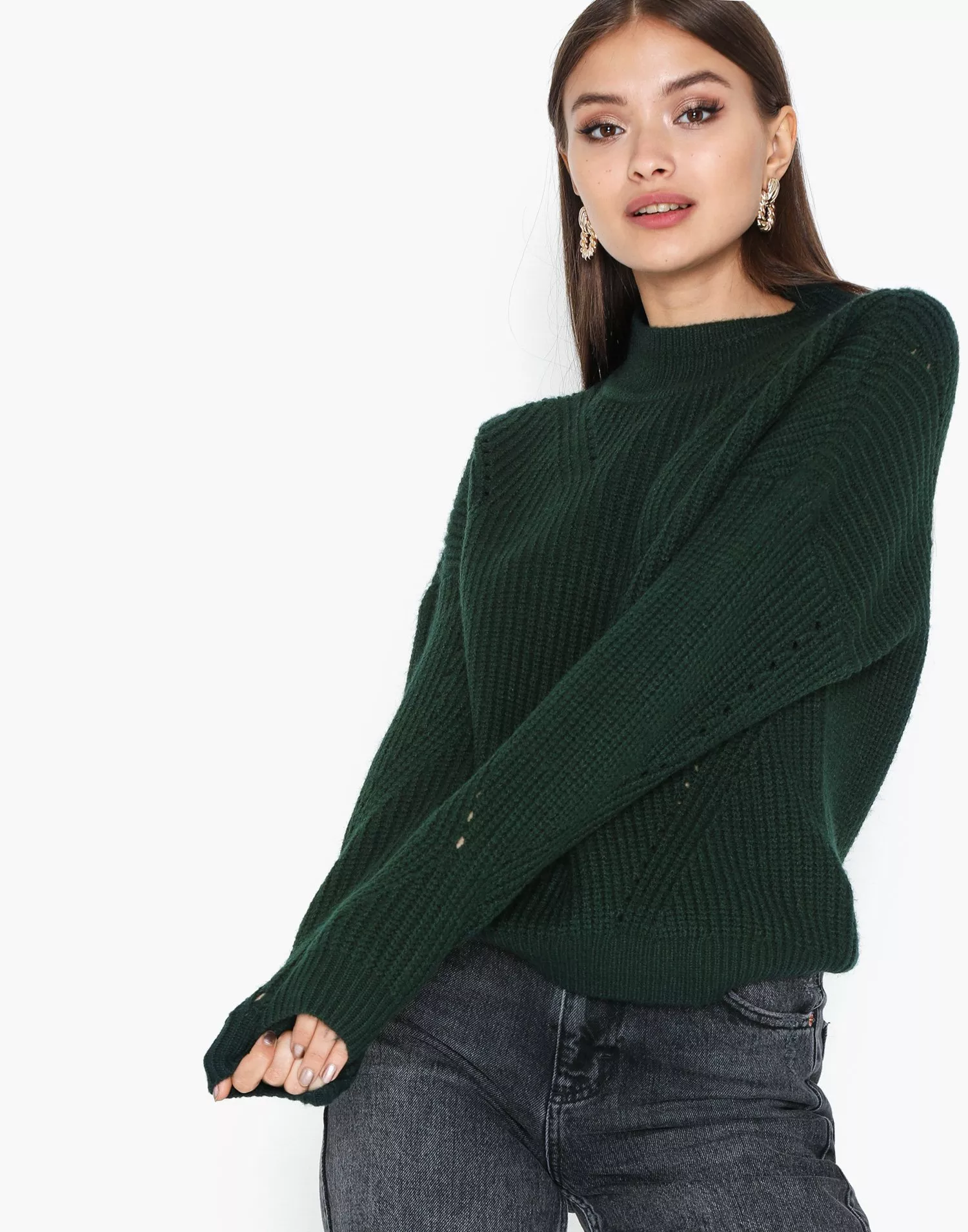 Oversized Turtleneck Sweaters Turtleneck Long Sleeve Top, 52% OFF