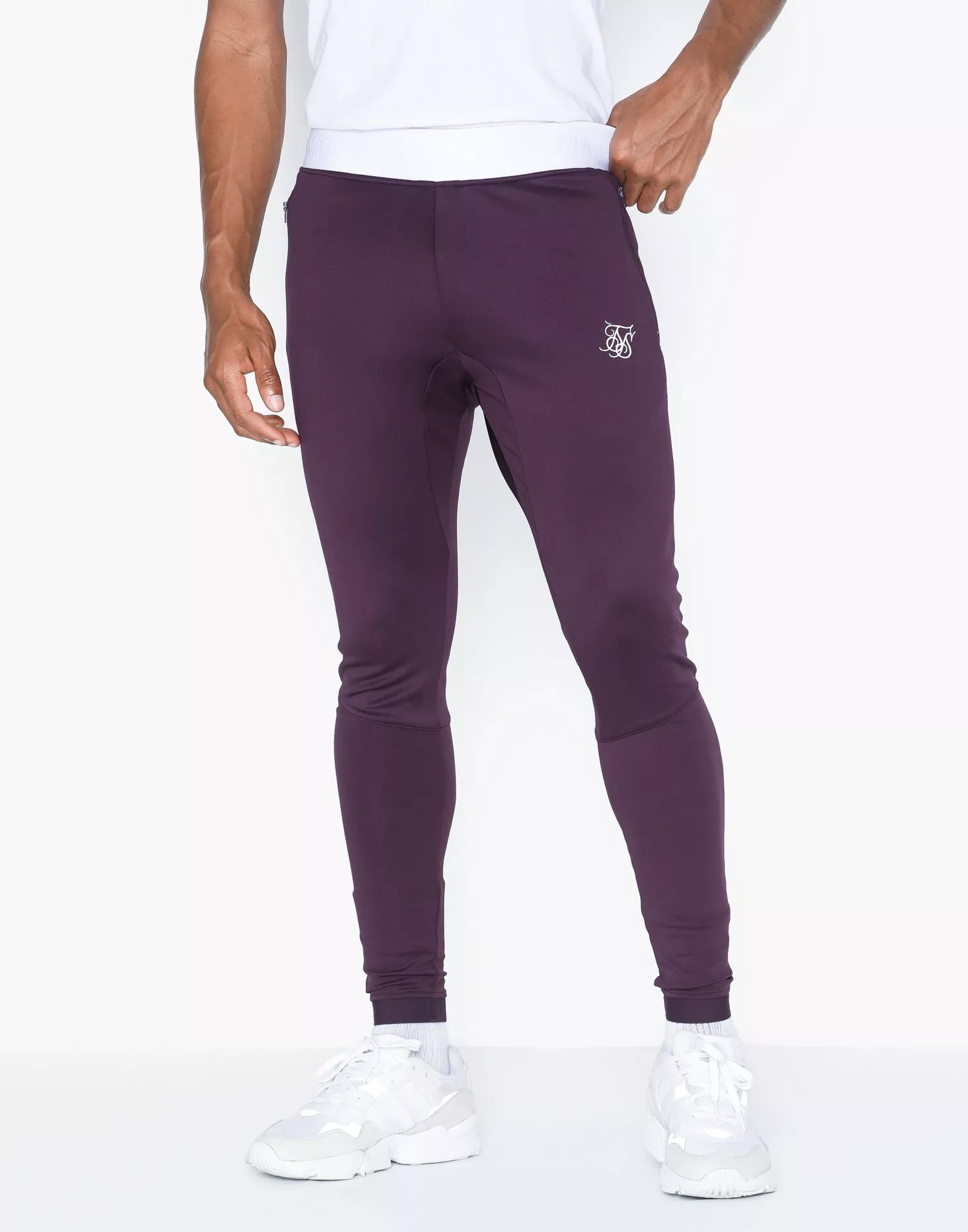 Buy SikSilk Evo Hybrid Track Pants Burgundy NLY Man