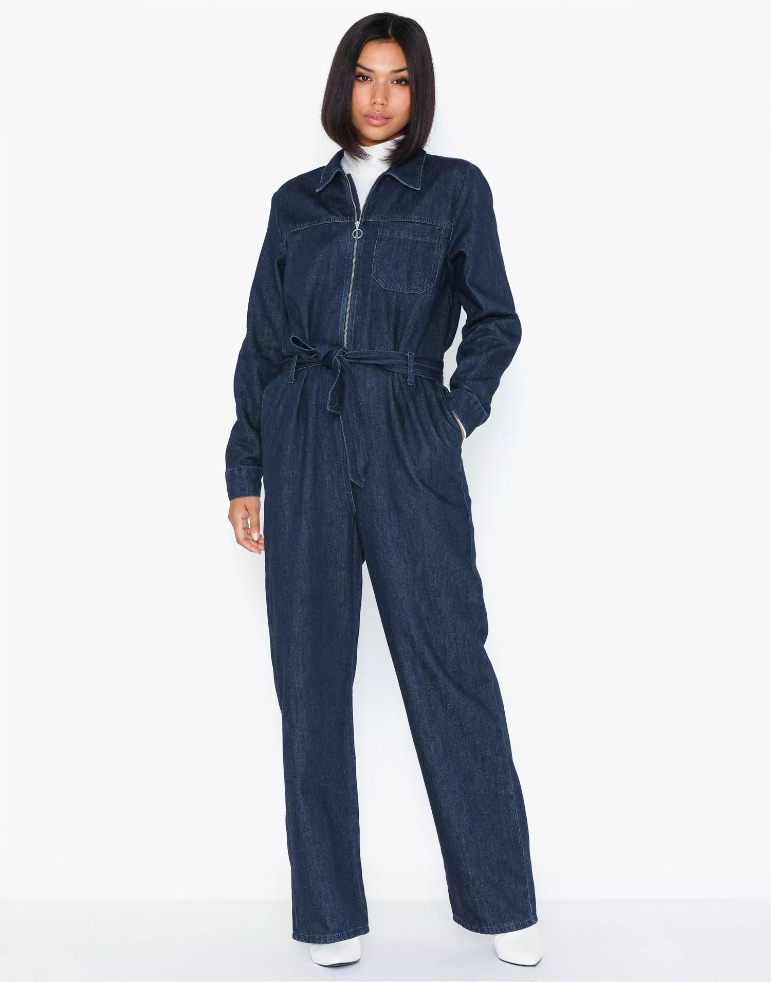 Buy Selected Femme SLFDANA DARK BLUE DENIM JUMPSUIT W - Dark Blue