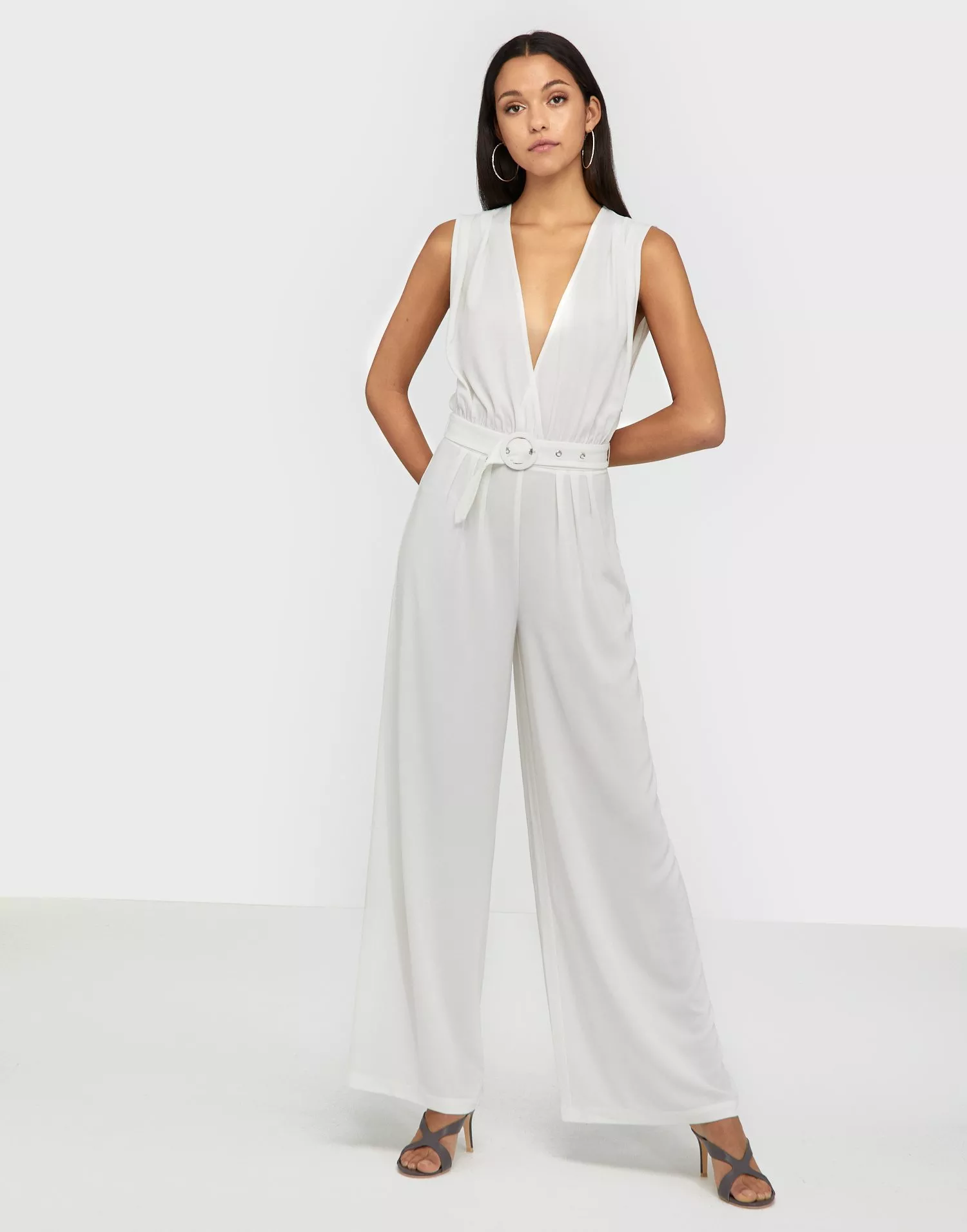 Buy Nelly Lovely Wide Jumpsuit - White