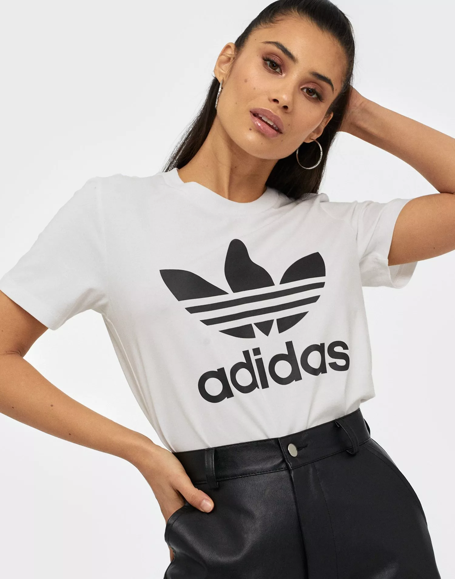 Adidas originals cheap women's trefoil tee