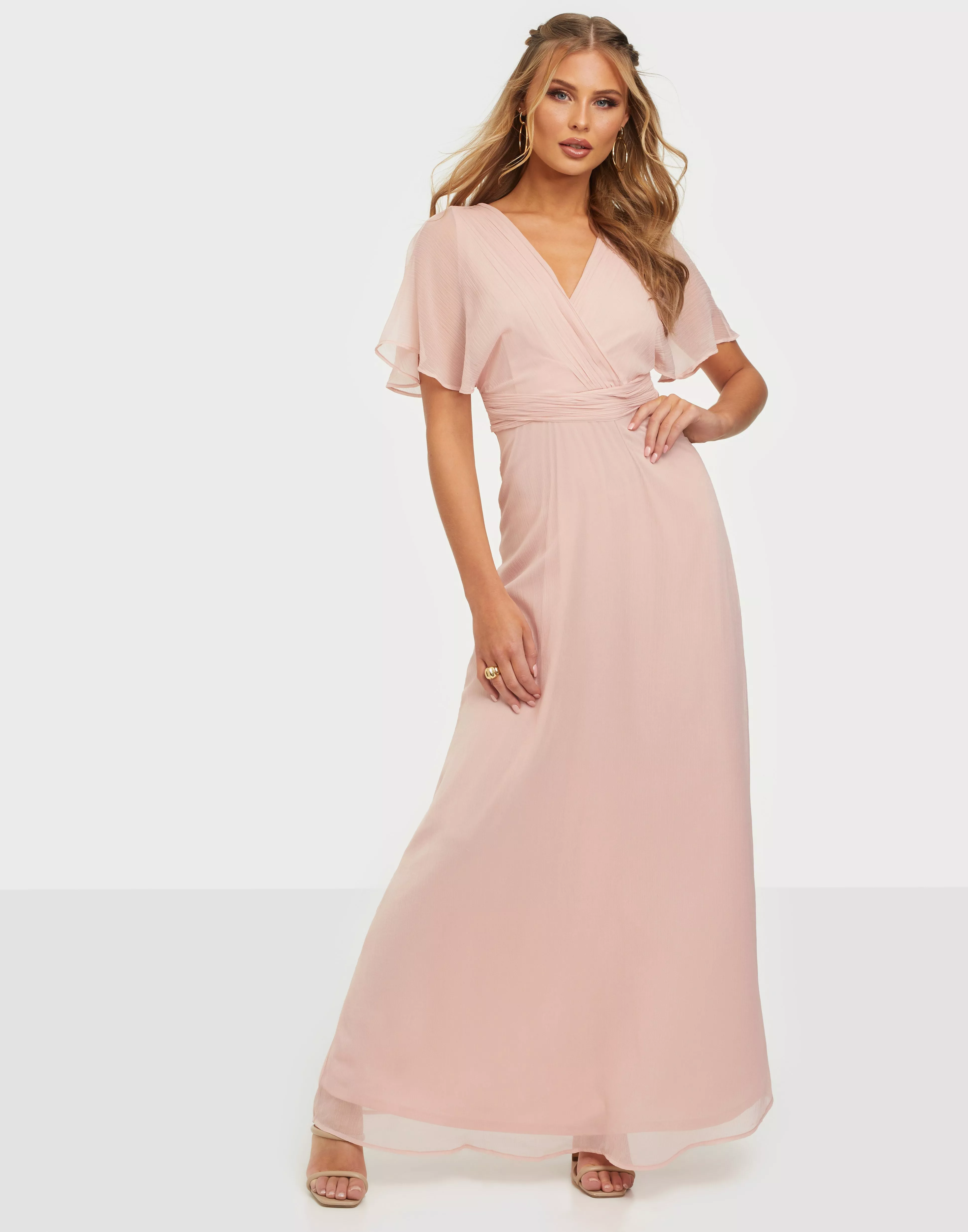 Dusty pink outlet flowy dress