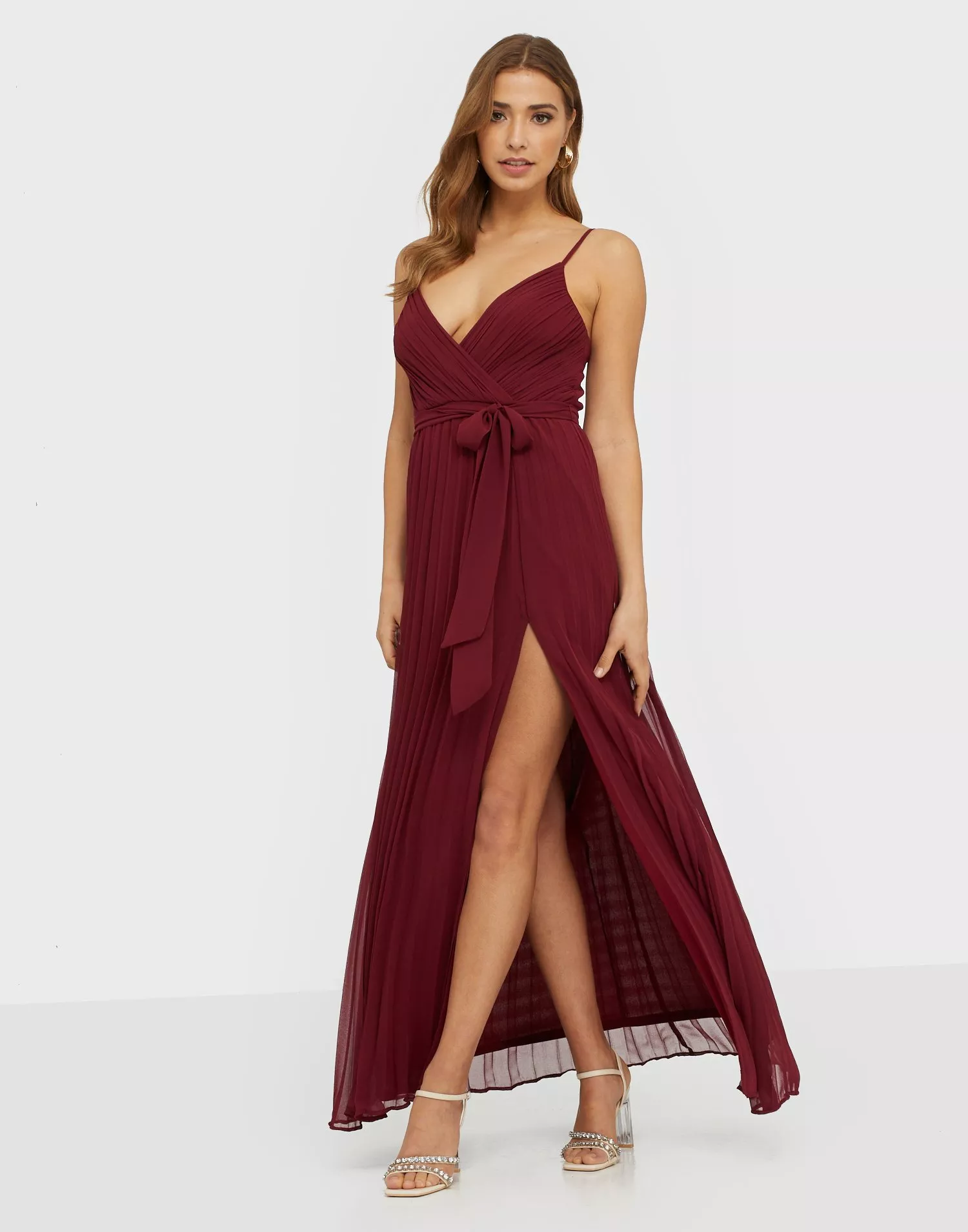 Nelly burgundy dress hotsell