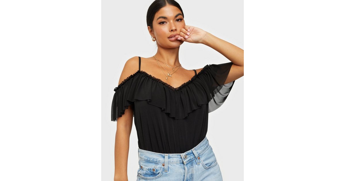 Buy Nelly Mesh Off Shoulder Body - Black | Nelly.com