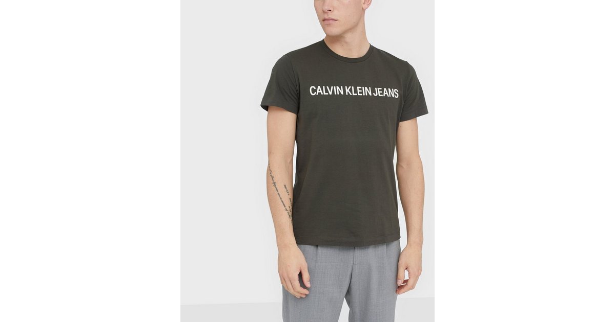 Buy Calvin Klein Black INSTITUTIONAL Man SLIM TEE SS Jeans | NLY - LOGO