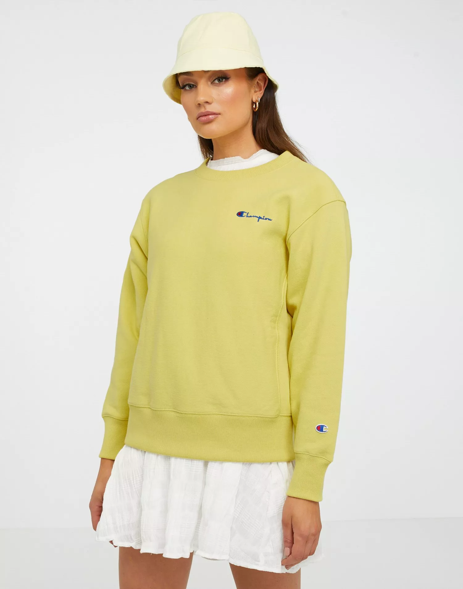 Light yellow champion hot sale crew neck sweatshirt