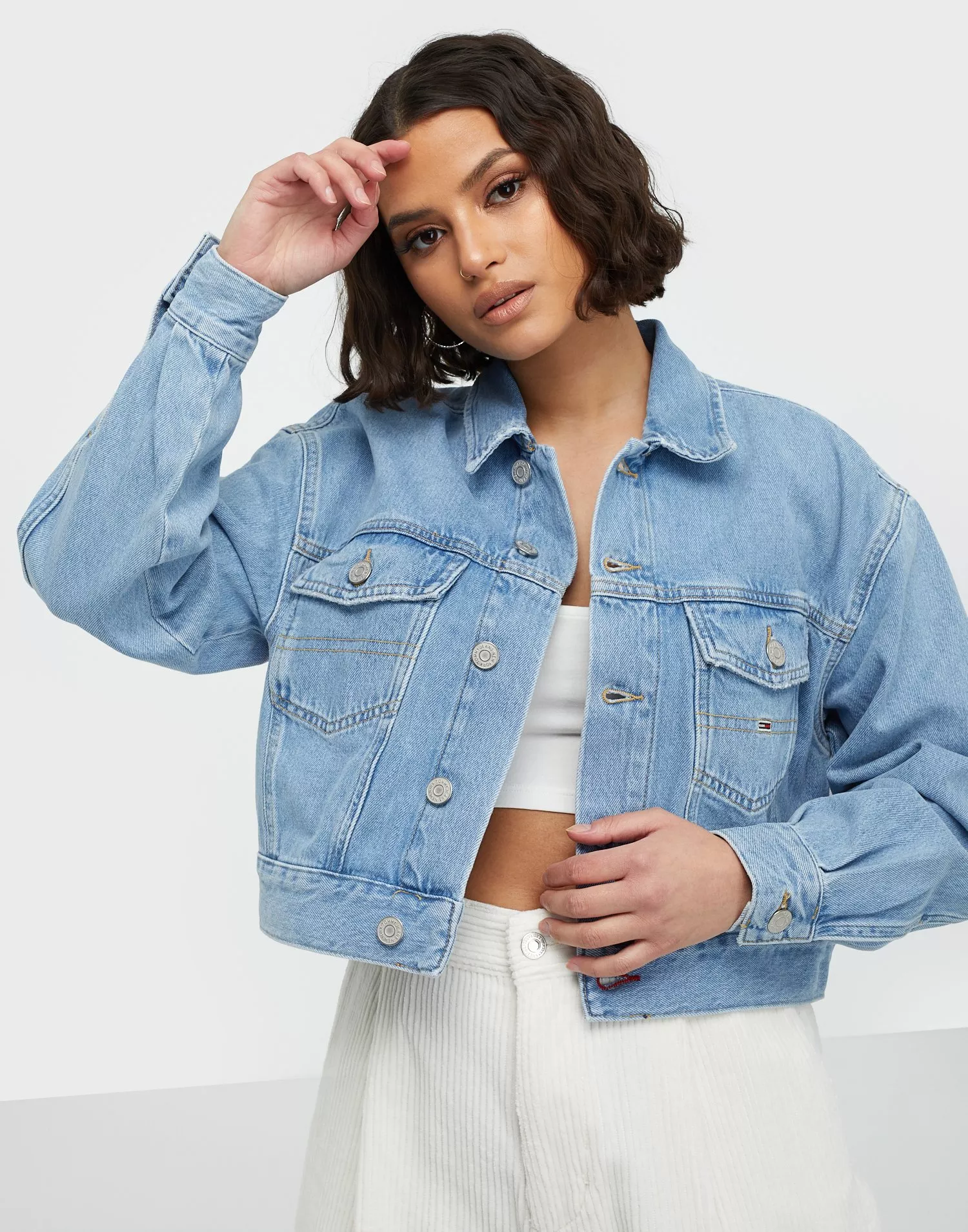 Buy Tommy Jeans CROPPED TRUCKER JACKET TMYFLG - Denim | Nelly.com