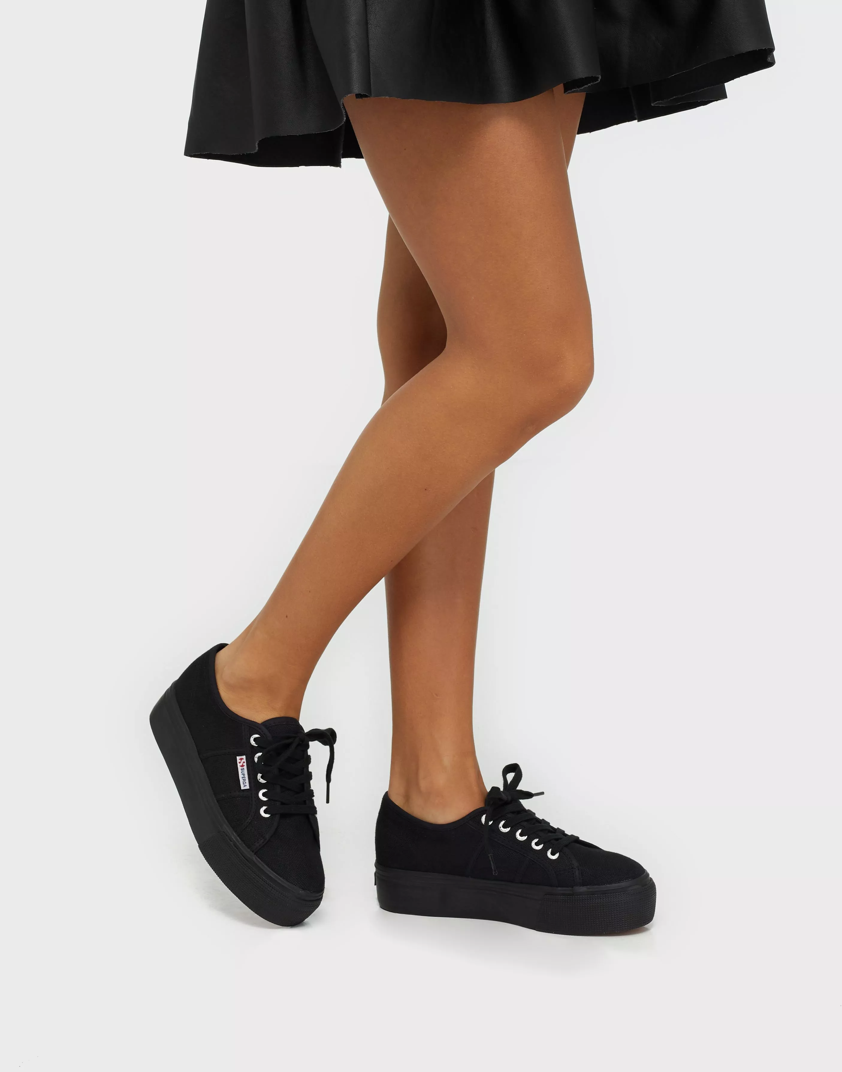 Superga all black outlet platform