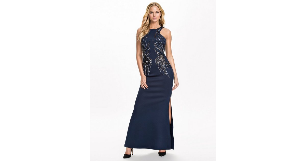 Lipsy navy long on sale dress