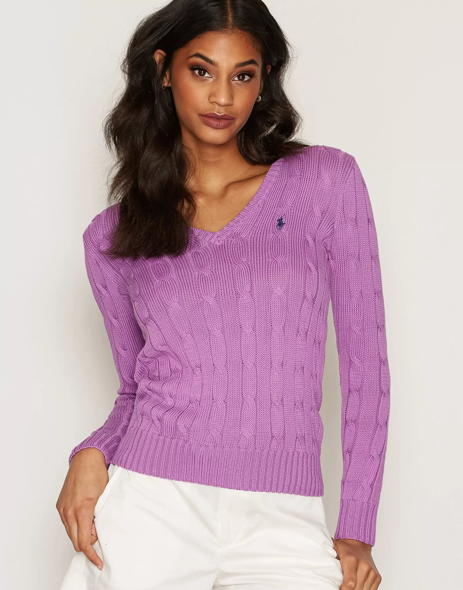 Buy Polo Ralph Lauren Kimberly Long Sleeve Sweater - Lavender