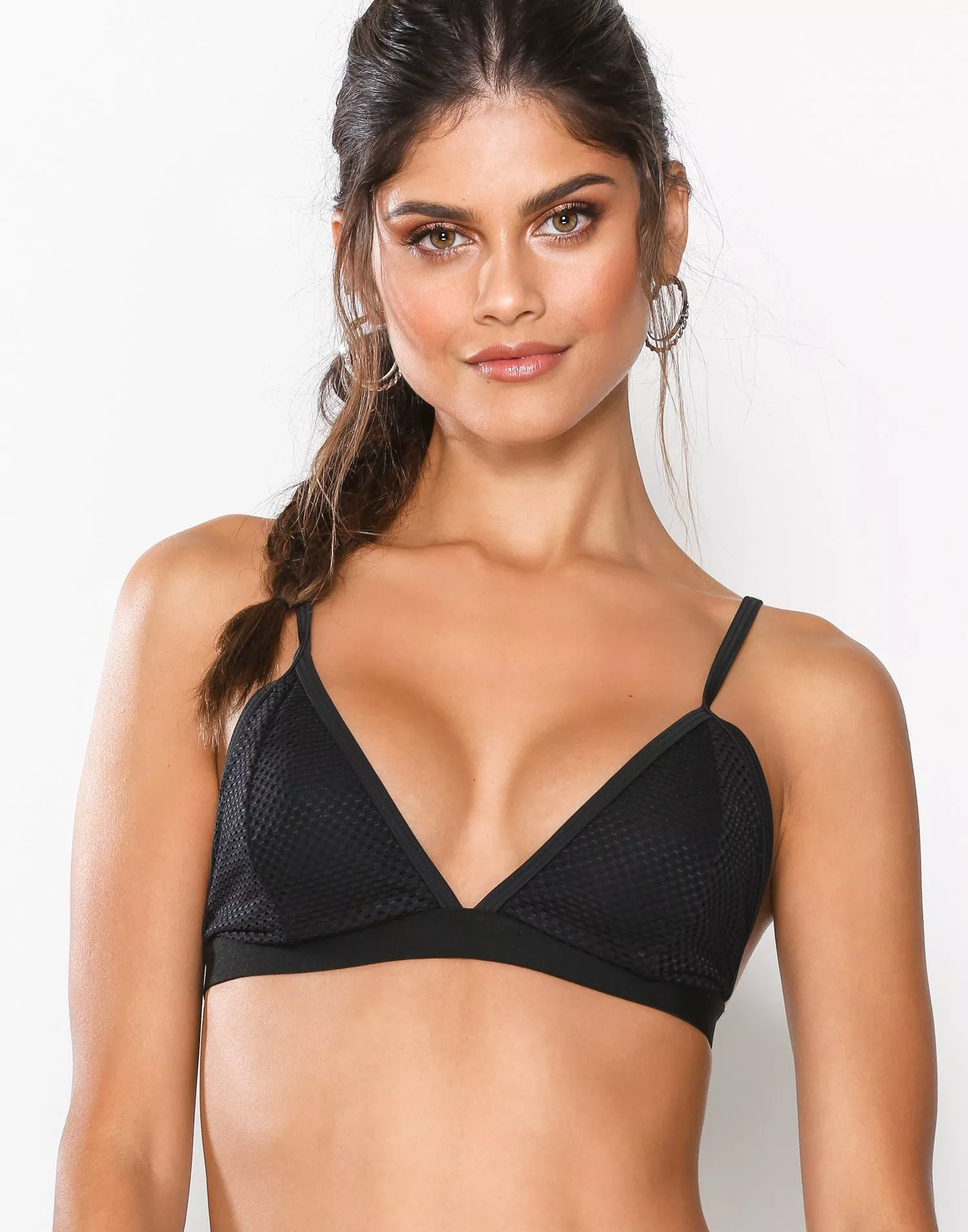 Buy Nelly Mesh Bikini Top Black