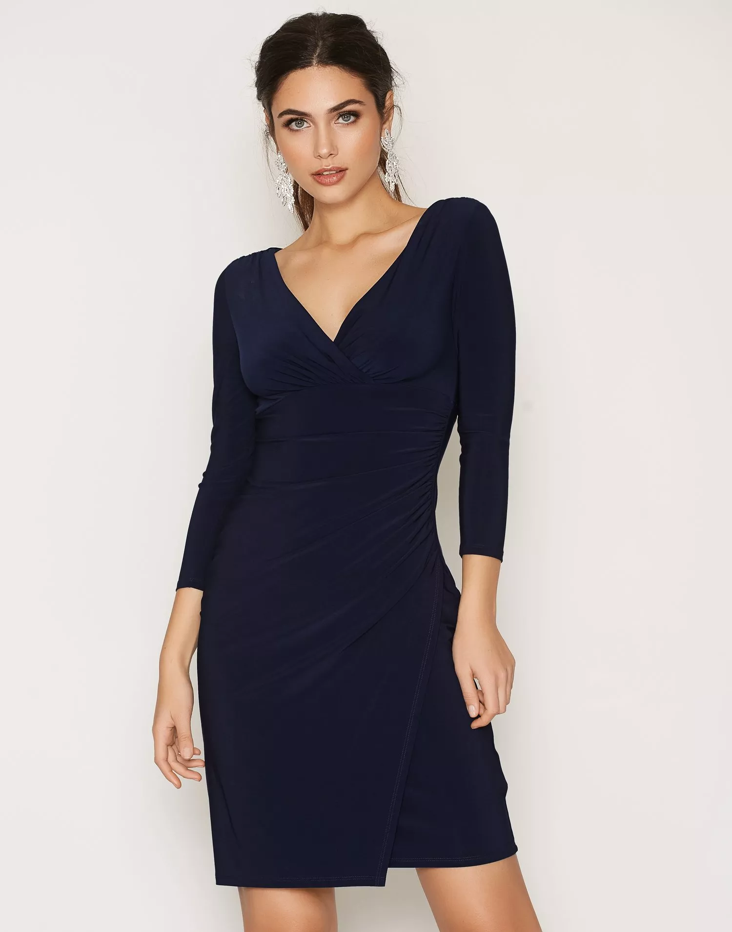 Buy Lauren Ralph Lauren ELSIE-3/4 SLEEVE-DAY DRESS - Navy 