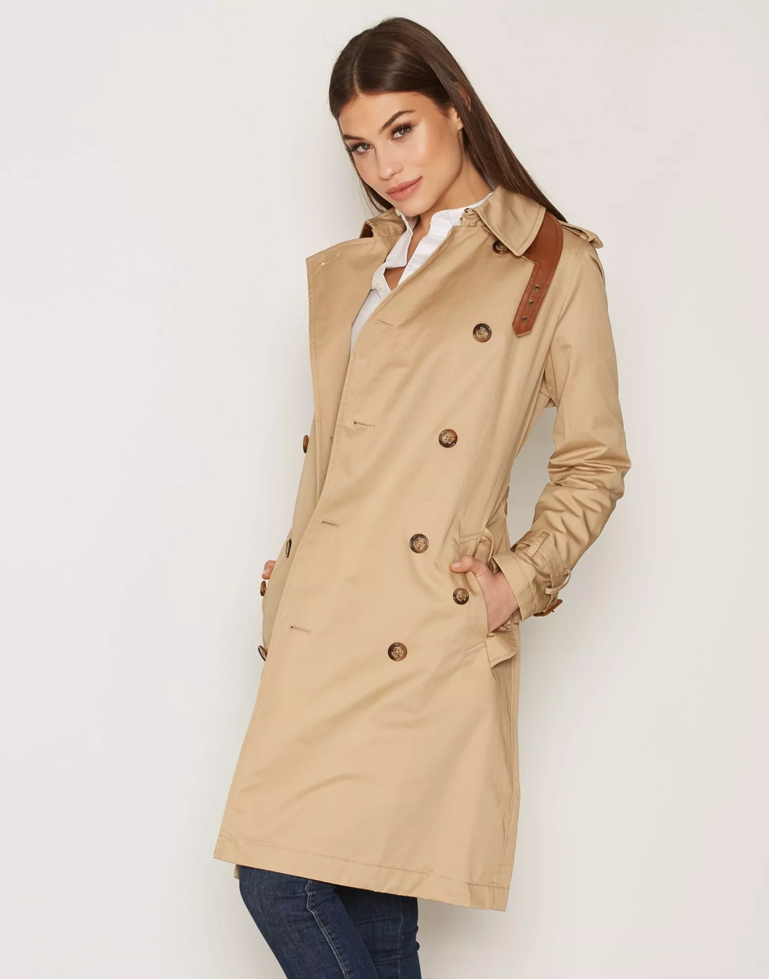 Formode Nerve Arkitektur Buy Polo Ralph Lauren Slim Classic Trench Coat - Beige | Nelly.com