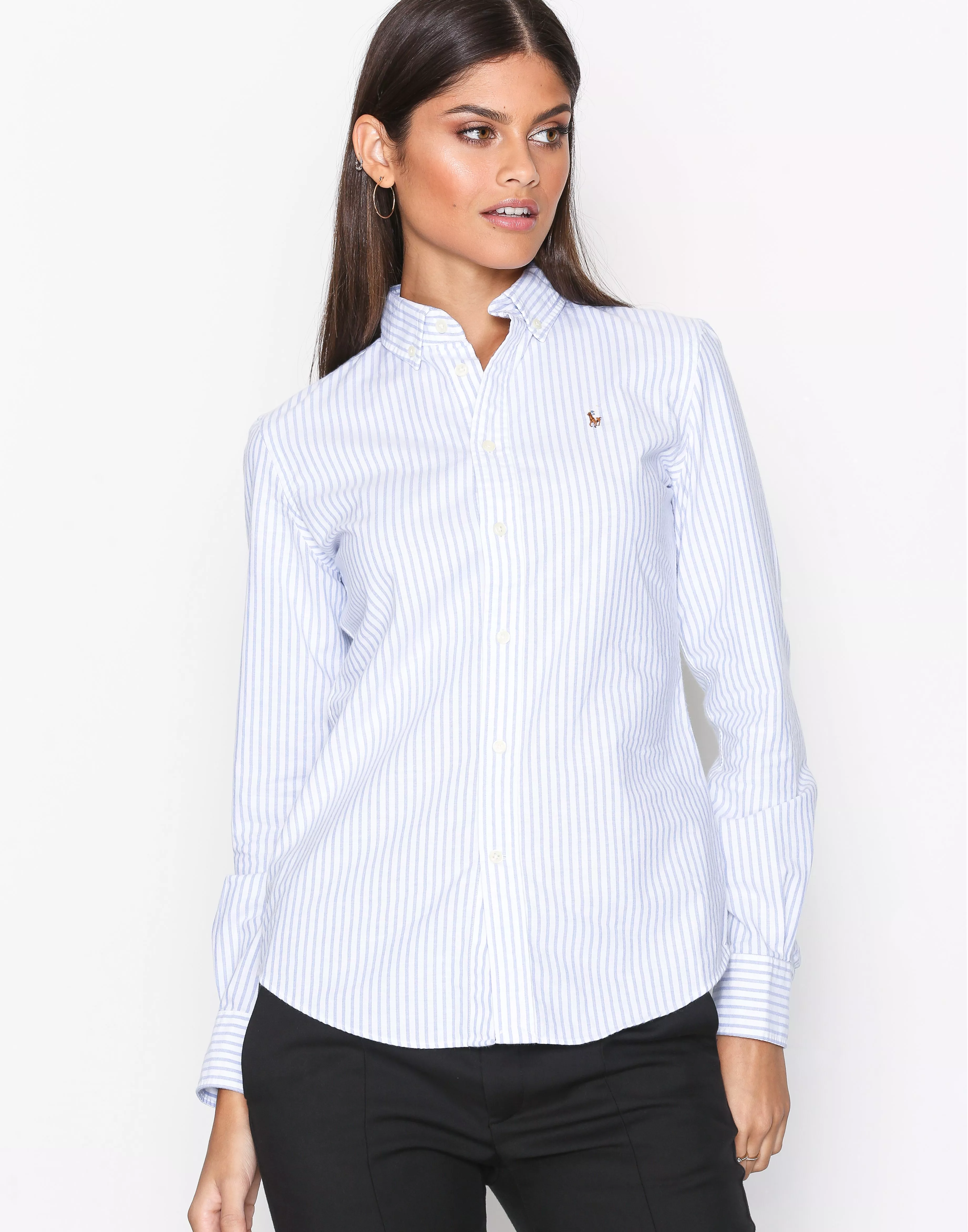 Buy Polo Ralph Lauren Kendal Long Sleeve Shirt - Blue/White 