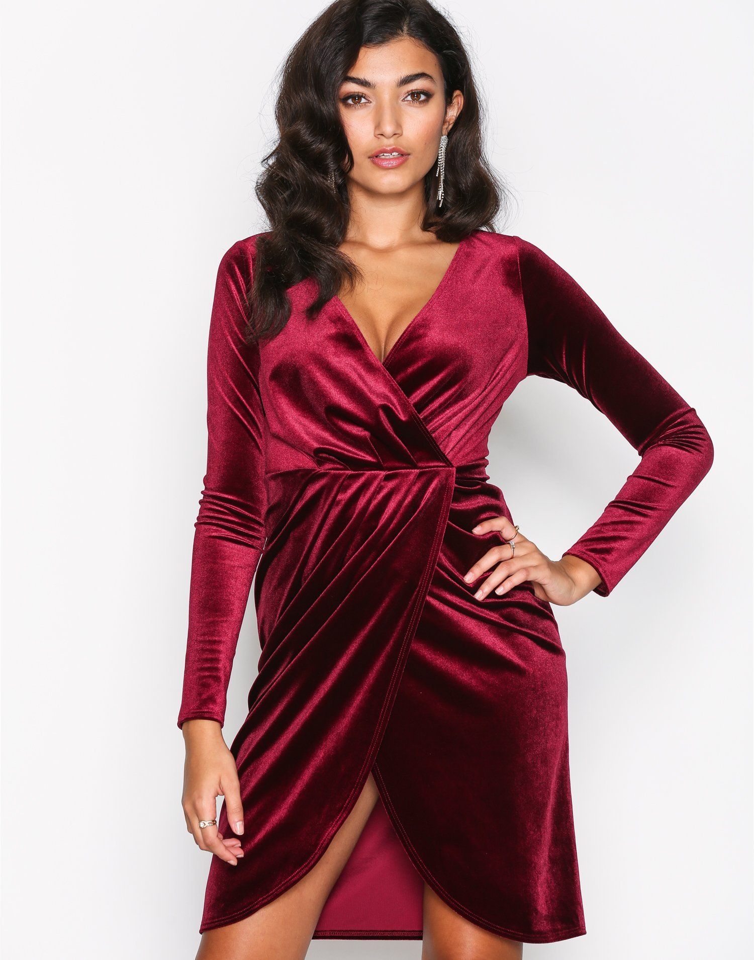 Wrap Velvet Dress