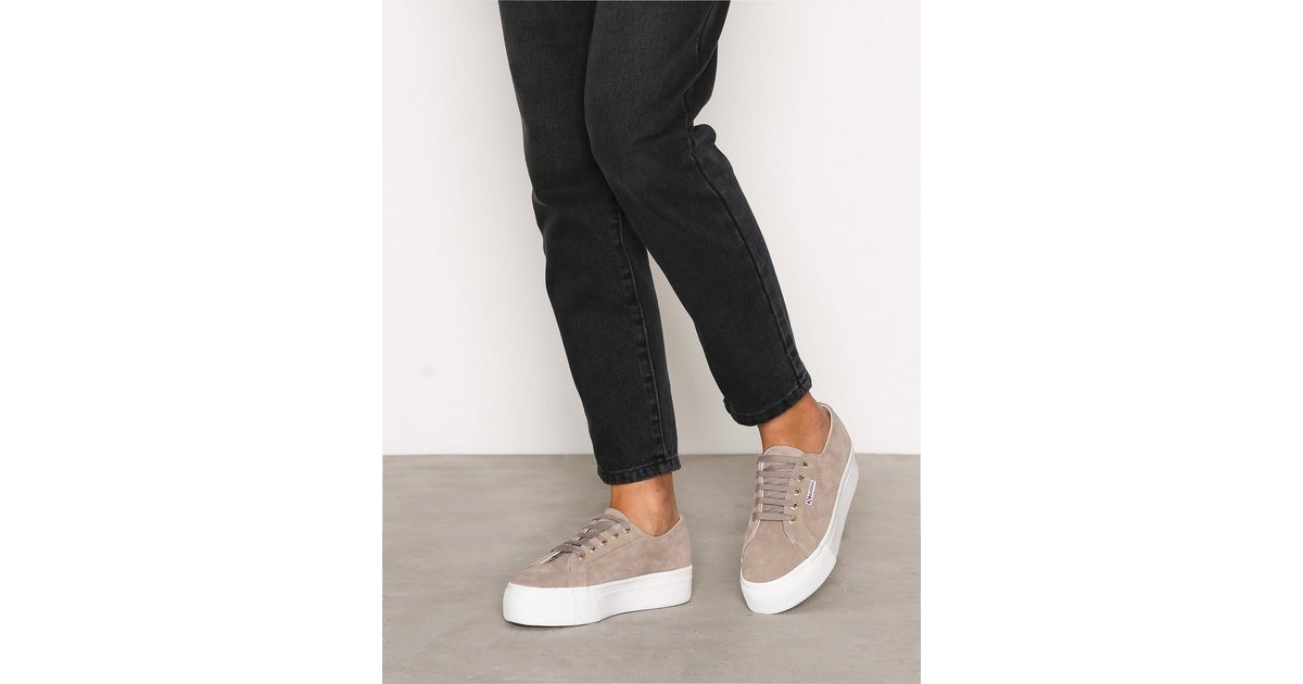 Superga platform grey on sale seashell