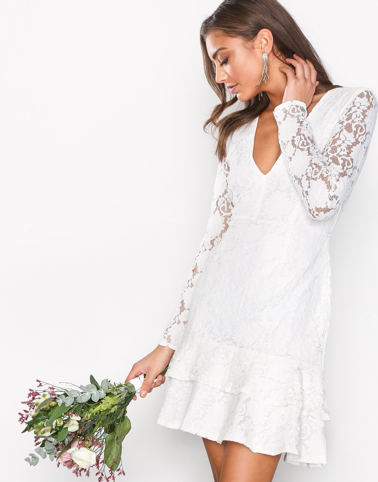 LS Frill Lace Dress